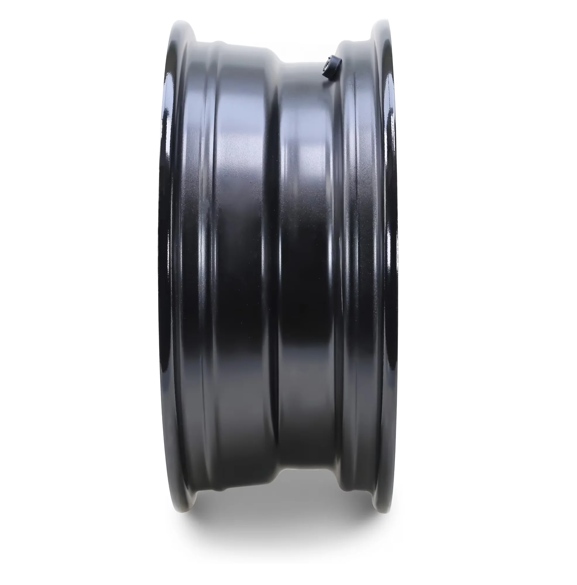 Wheels And Rim Compact with Center bore diameter:3.19 in, Offset: 0, Wheel size:14 x 5.5 - Stainless Steel Black Model E32643