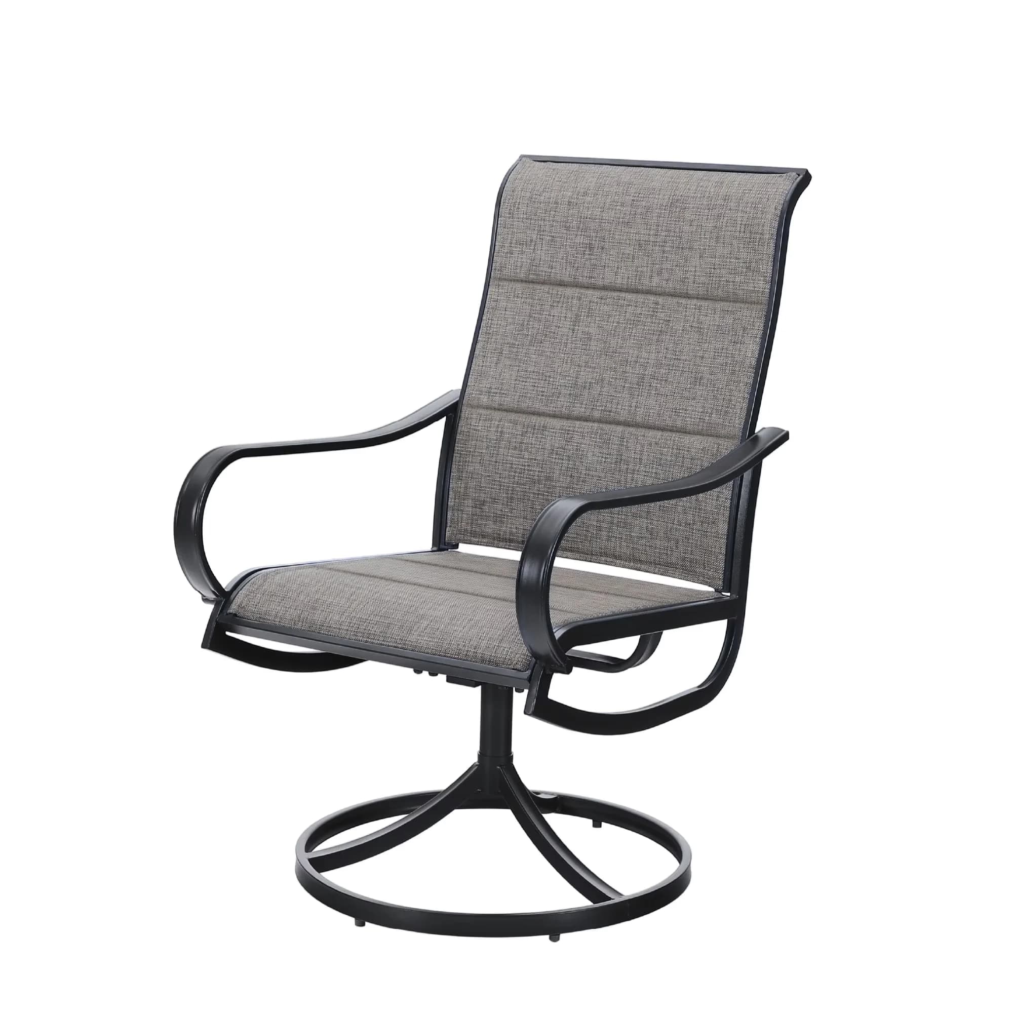 Quality Patio Dining Set with Modern, 5-Piece, Grayish Brown - Steel And Textilene Model CB8CFB