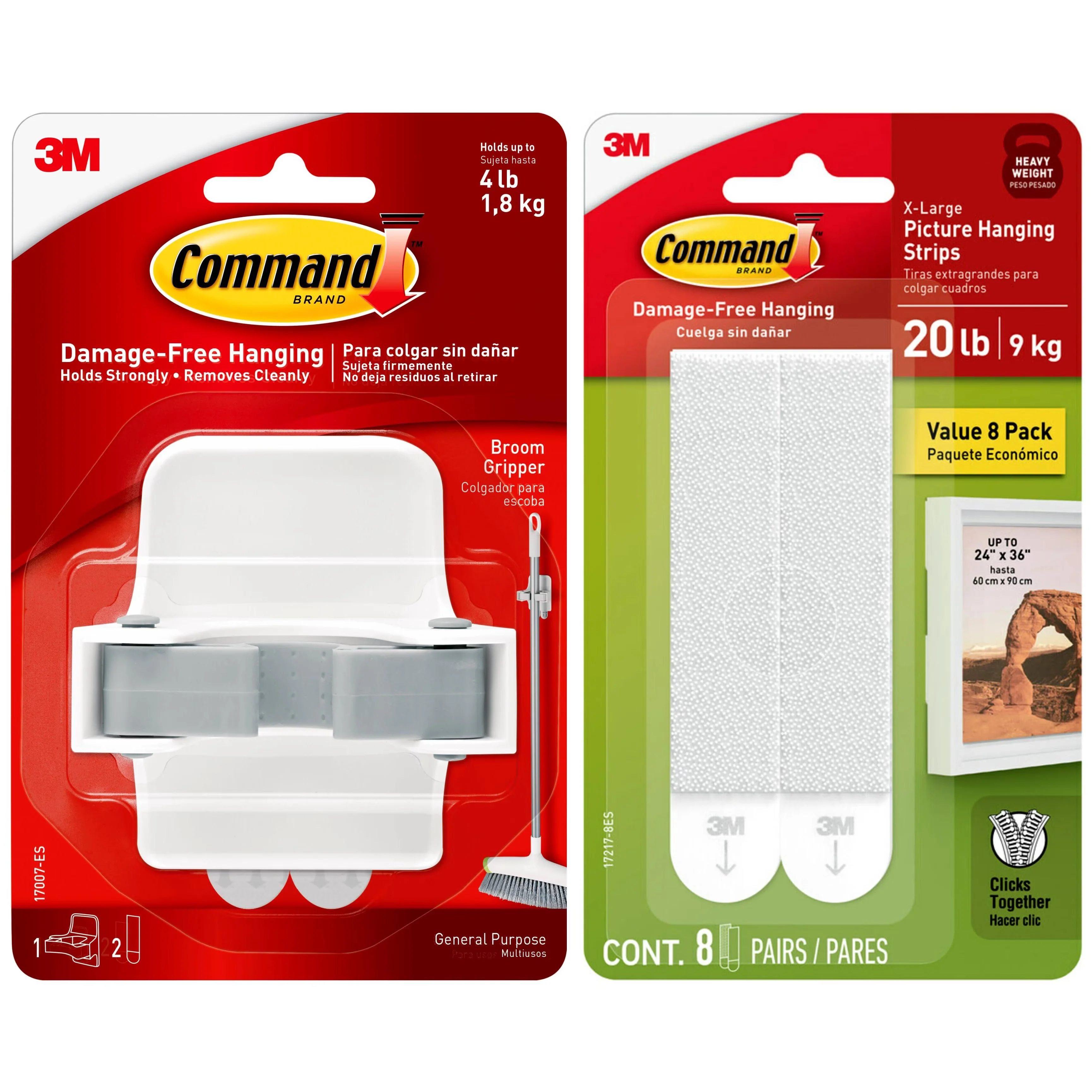 Sleek Damage-Free Hanging with Easy Installation, Hang Dorm Decorations - White Plastic Model 07DBC6