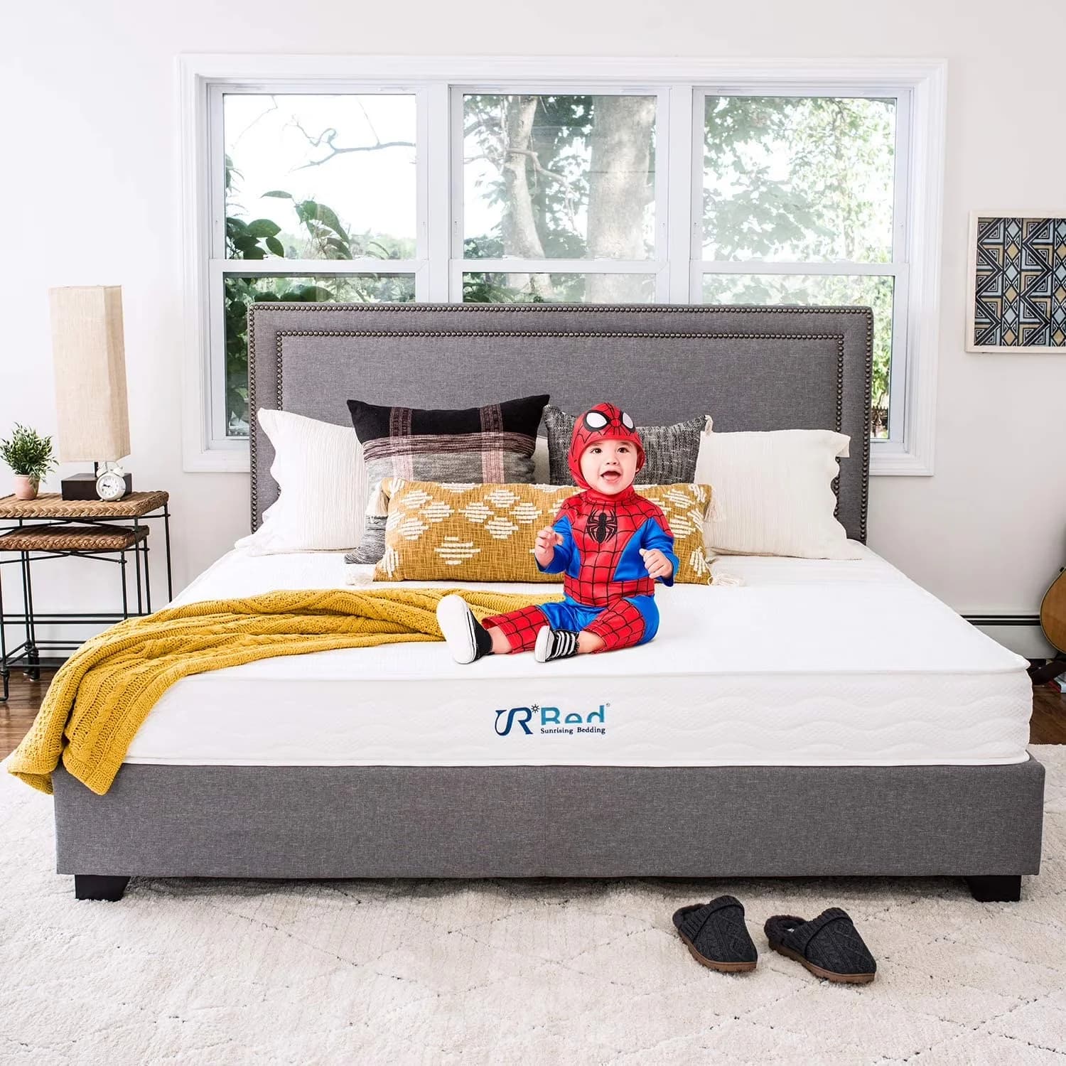 Classic Mattresses Accessory with Low Motion Transfer, 10" Natural Latex Hybrid Twin Mattress - Wool, Cotton, Tempered Steel Coil,... Model 9E165B