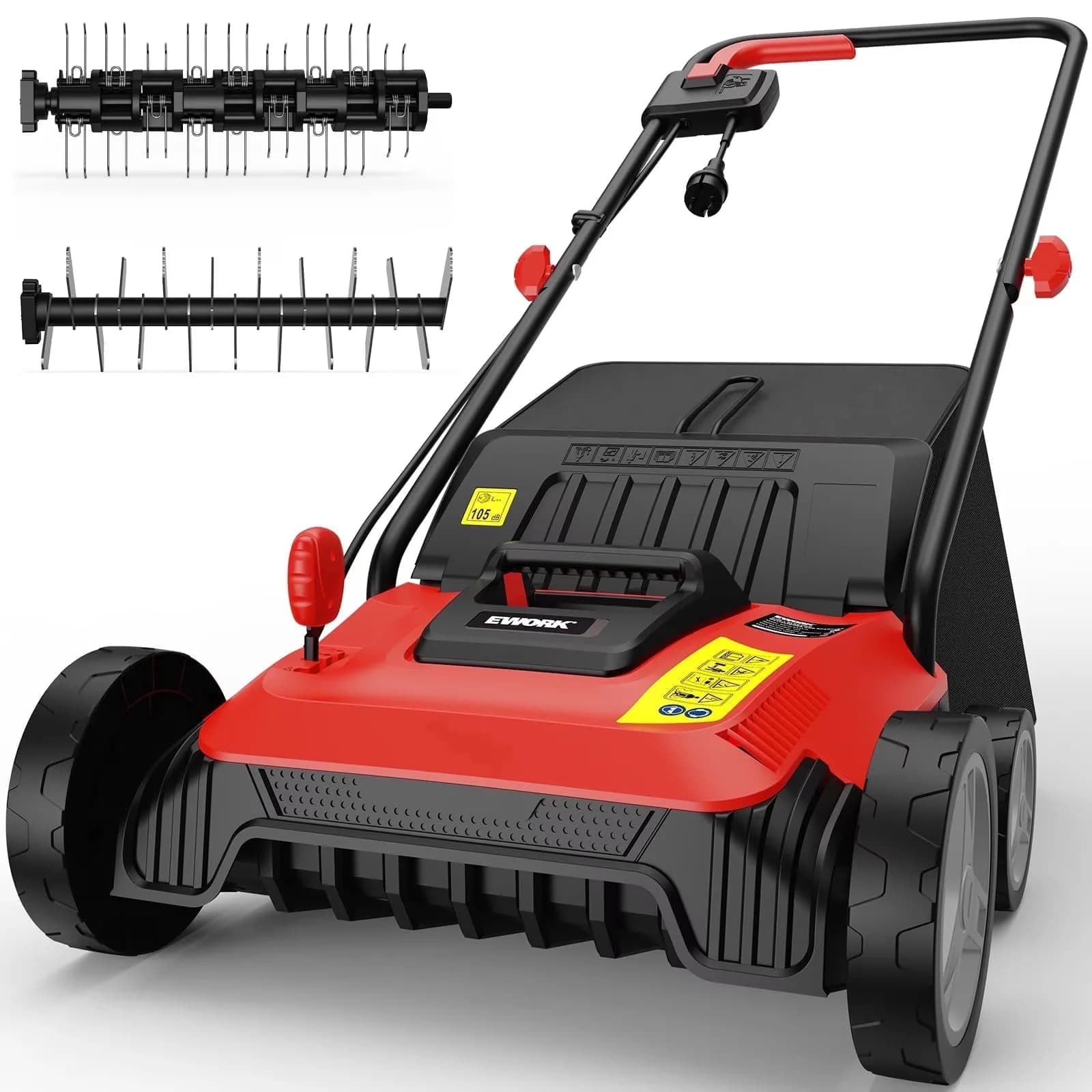 Professional Push Mower with Adjustable Cutting Height, Folding Handle, Bagger - Model AF7C15