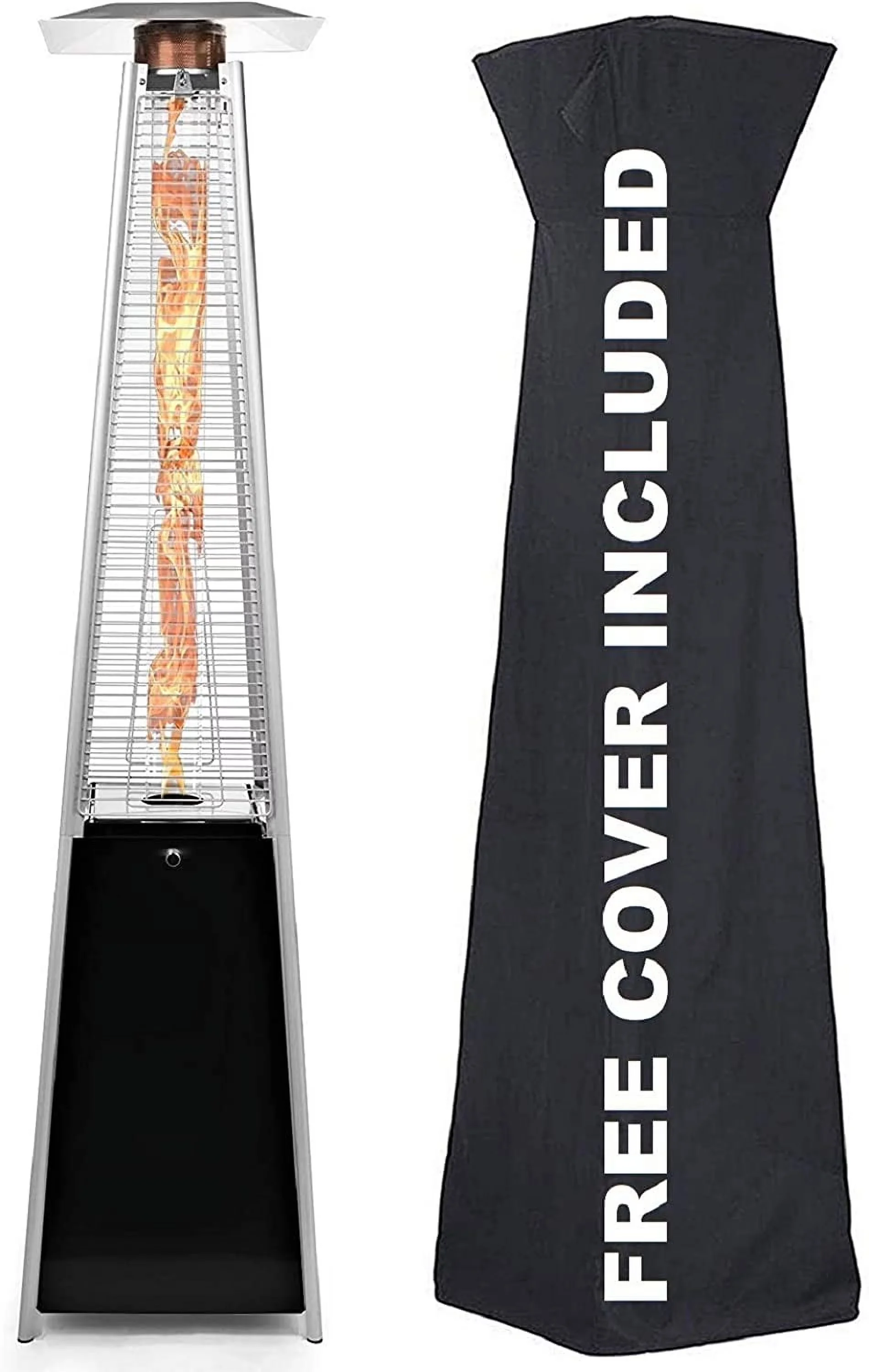 Versatile Outdoor Heating with 48000 BTU, Portable, Patio Propane Space Heater - Black Model 53A36A