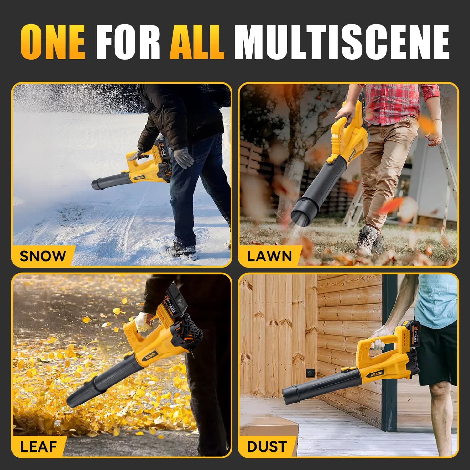 Reliable Leaf Blower with Battery, 20V, Cordless Battery Powered Handheld - Model 7058B0