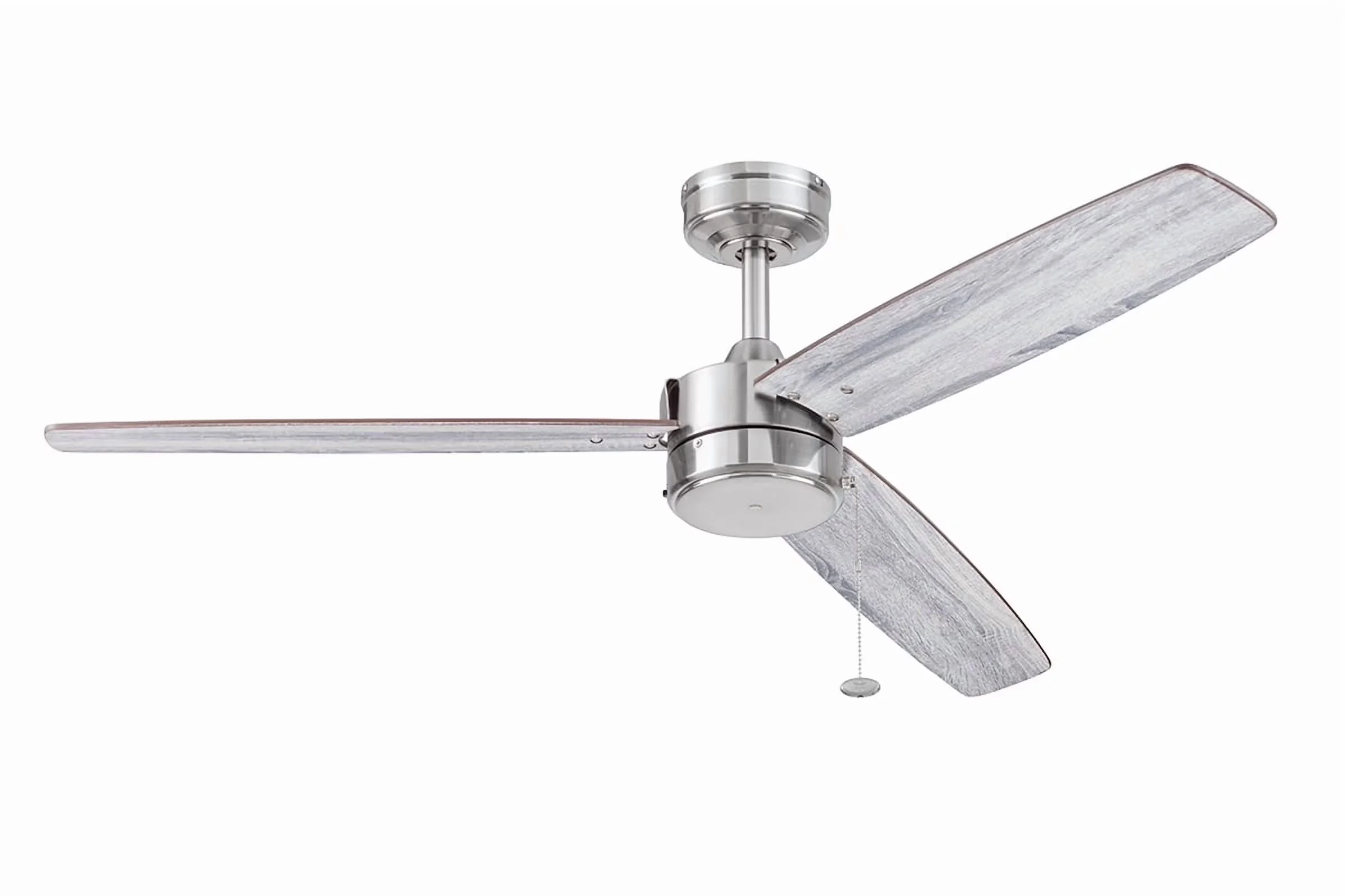 Professional Ceiling Fan with Modern, Reversible Blades, Energy Efficient - Silver Model 68B55A