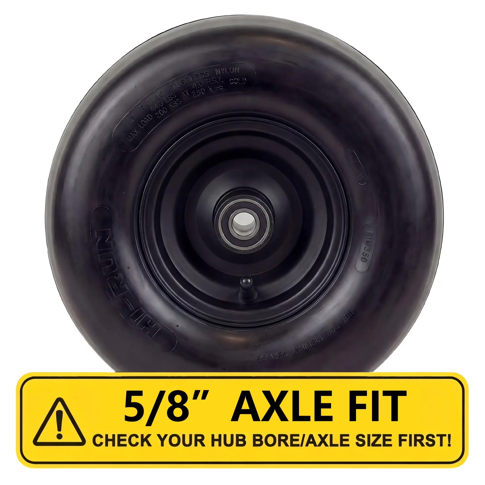 Versatile Lawn Mower Tire with Universal Fit, 5/8" Bushing, 2 Set SU19 11X4.00-5 4PR & Garden Tires - Model 62E031