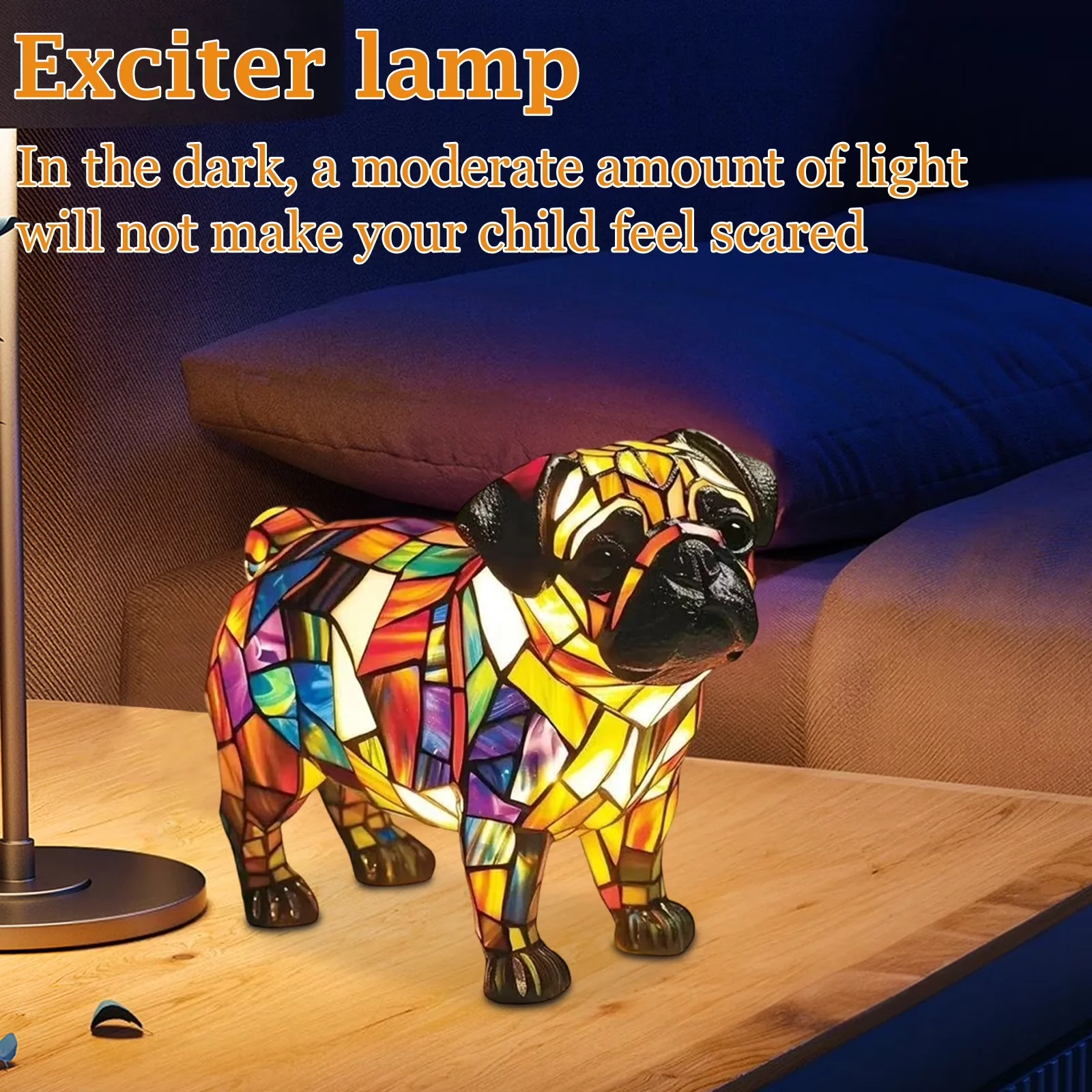Lamp Durable with Farmhouse - Multicolor Glass for Living Room, Bedroom Model A10A51