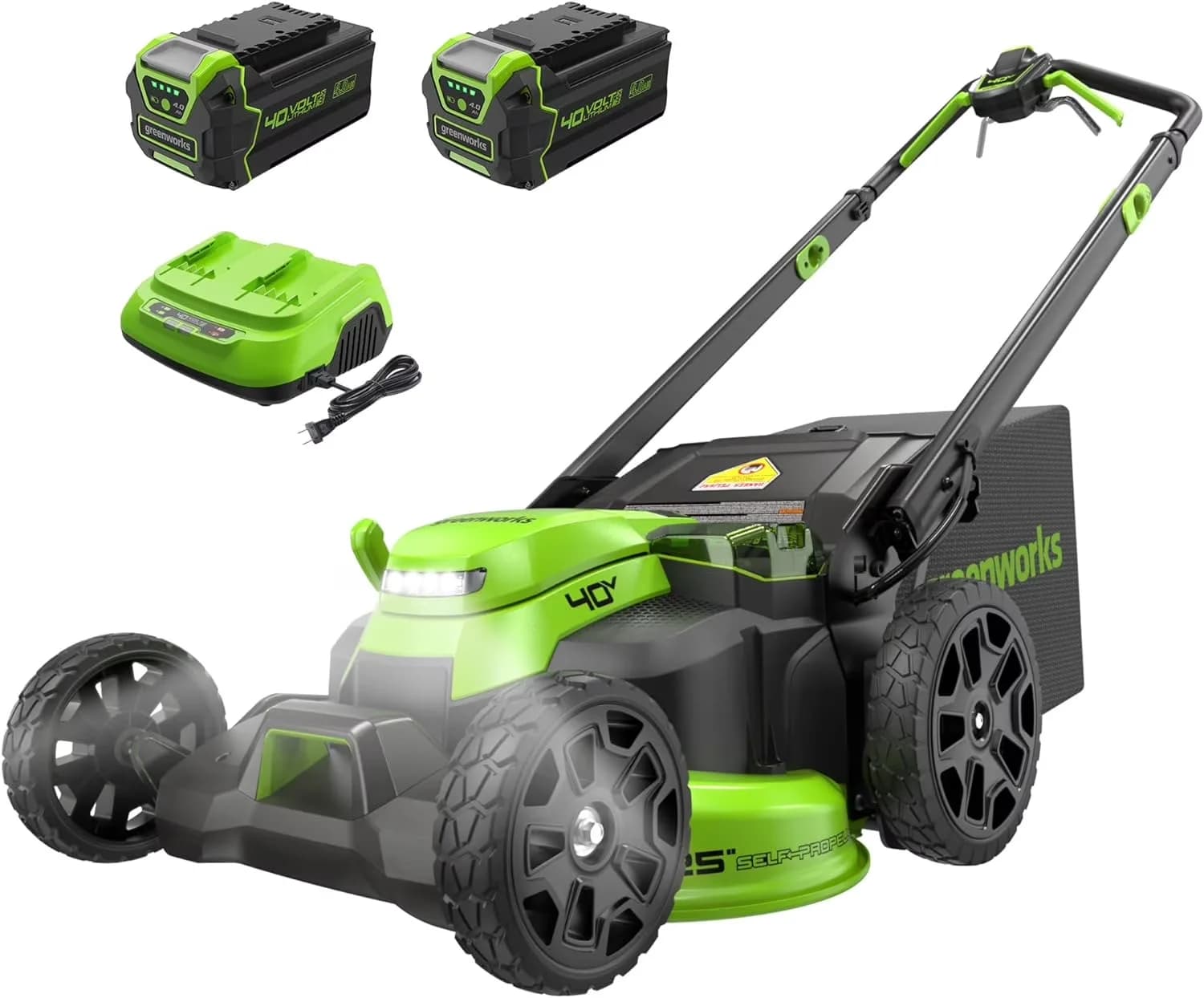 Push Mower Essential with Battery, 40V, Battery Level Indicator - Green Model 65ED7E