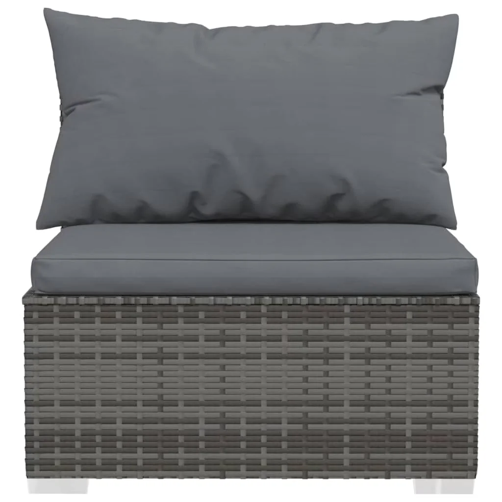 Compact Patio Chair with Waterproof, Wicker Furniture 3 Piece, Color: Gray - Gray Pe Rattan, Powder-Coated Steel, Plastic Model E88390