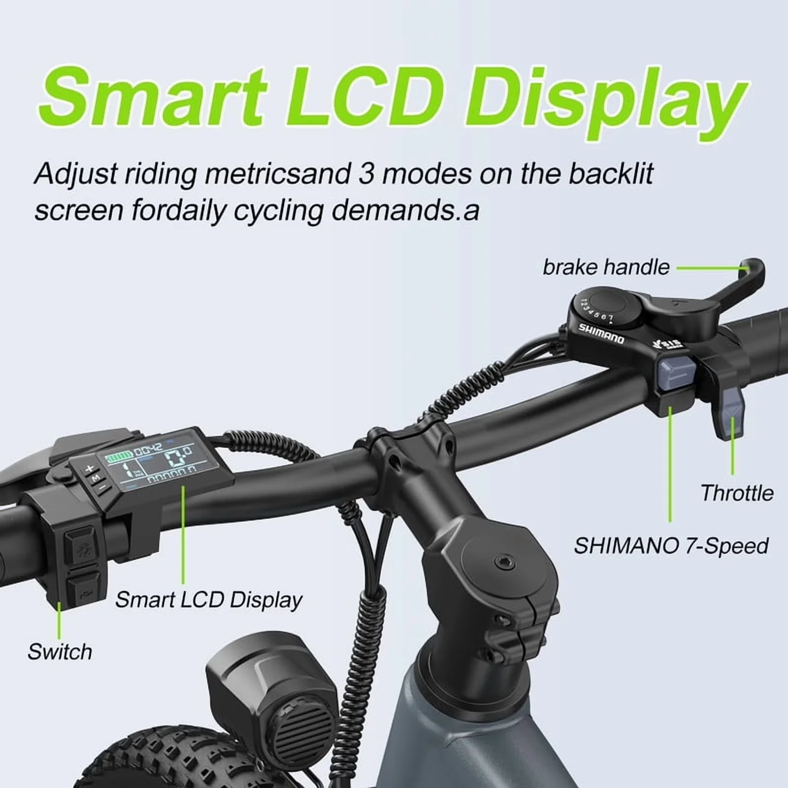 Modern Electric Bike with Battery, 749W, 26" for Home and Office - Model 256D8A