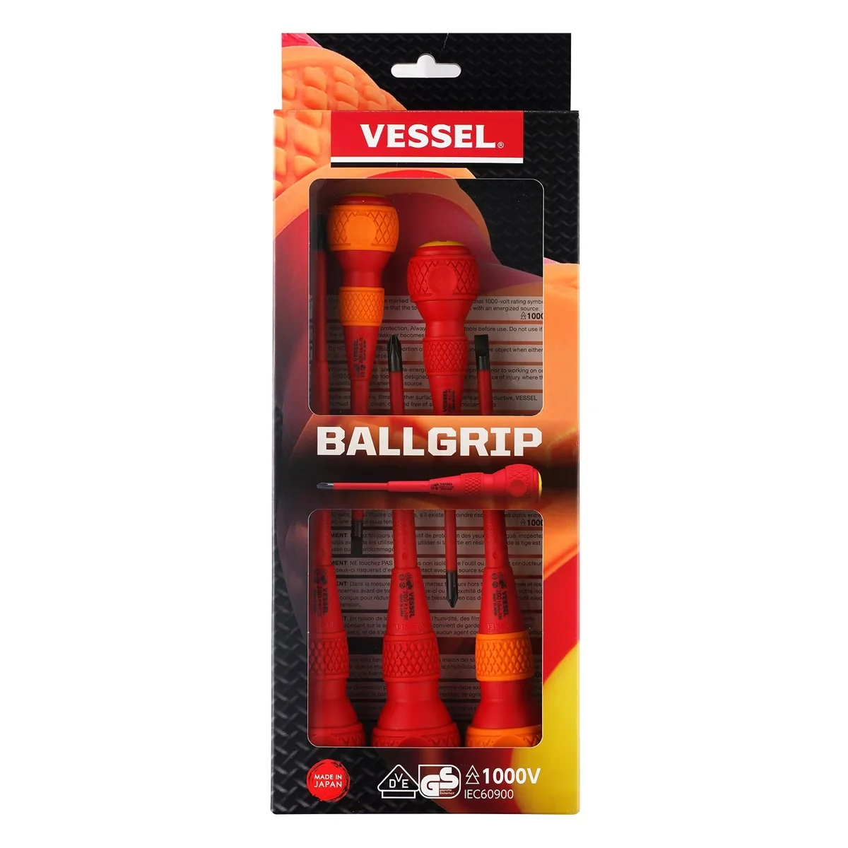Versatile Hand Tool Set with Insulated, Features and Benefits: - Black 5PC. Model 36A6F7