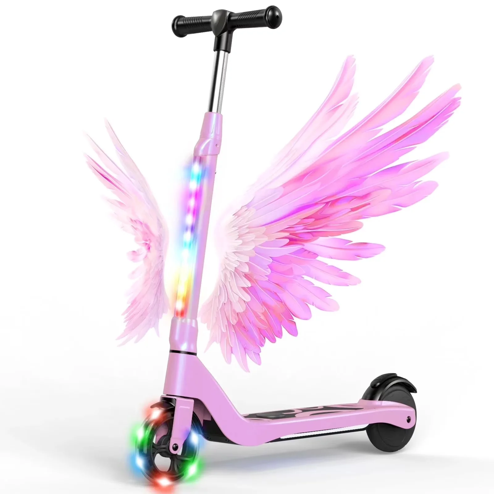Scooter Stylish with Battery, Lightweight, Electric - Pink Plastic 6-12 Model 647D11