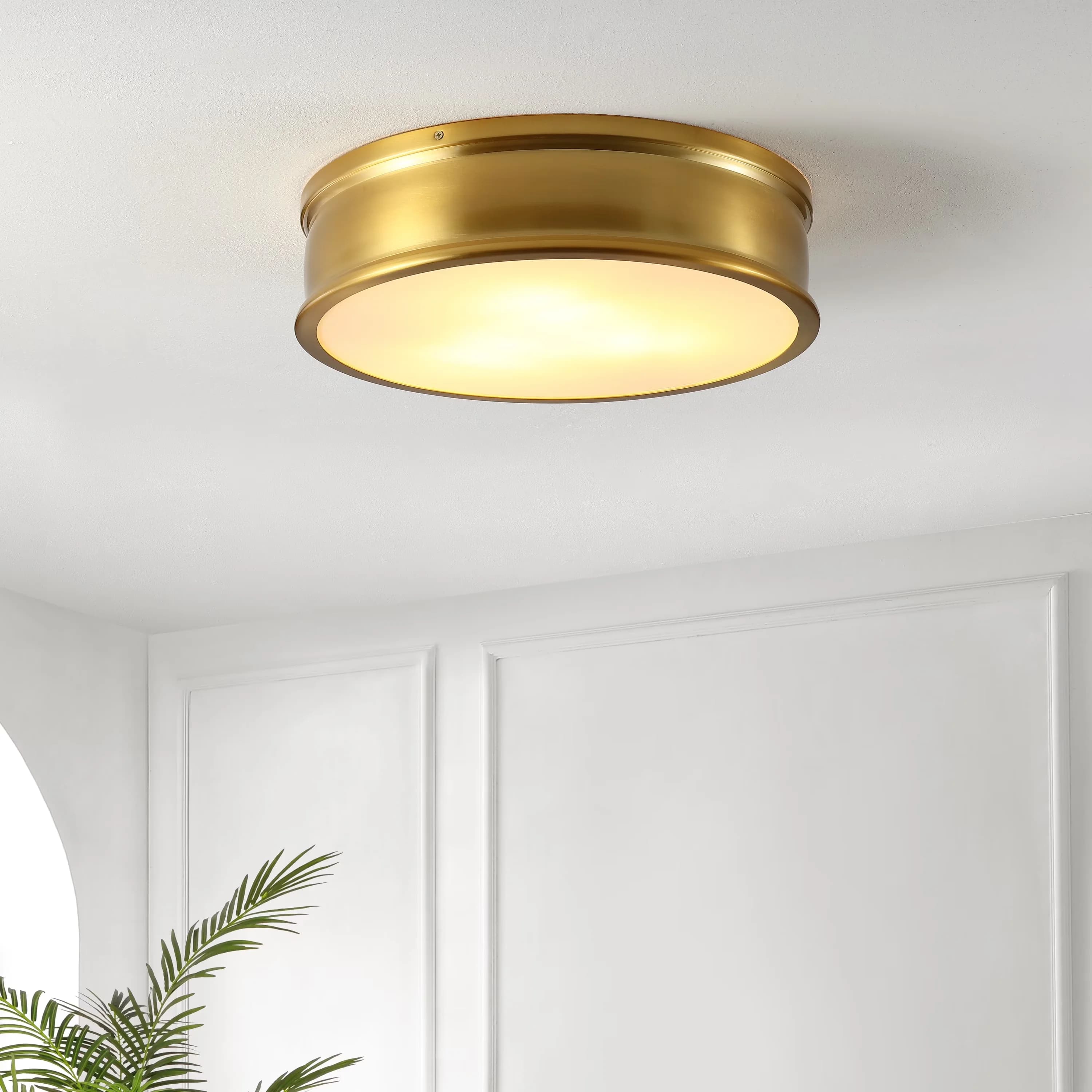 Innovative Ceiling Lights Fixture with LED, Modern, Glass Shade - Gold Iron Model 781296