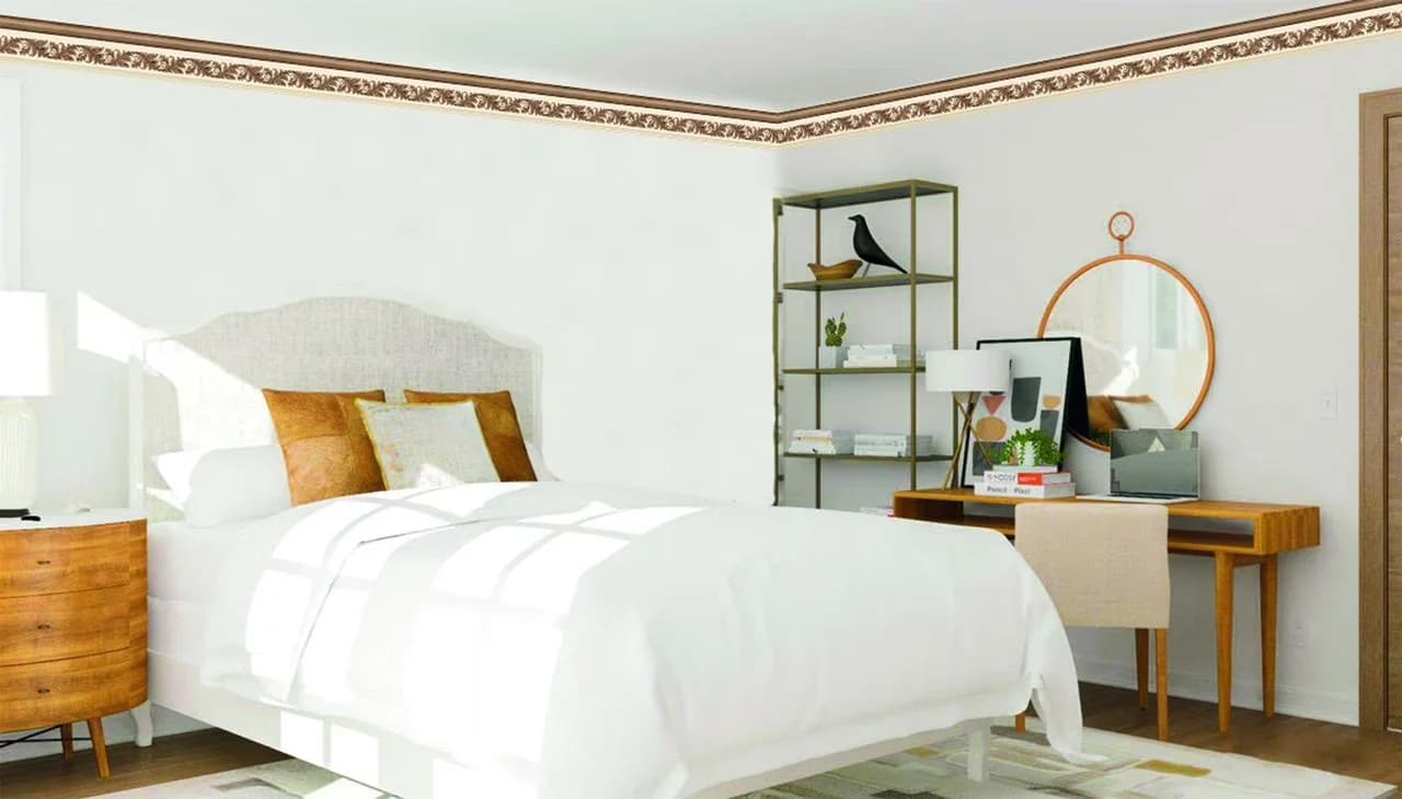 Essential Wallpaper Wall Decals Wall Covering with Easy To Clean, Washable - High Quality Vinyl Brown Model E5C902