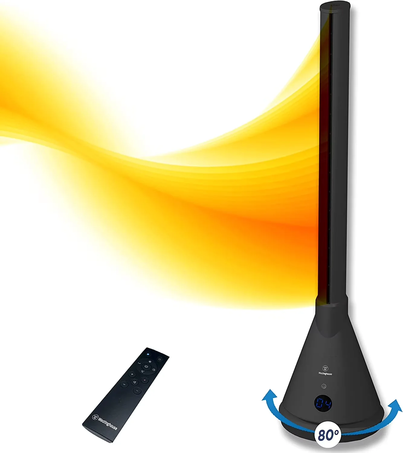 Efficient Fans In Cooling with Led Display, Remote Controlled, Oscillating - Black Model 140E22