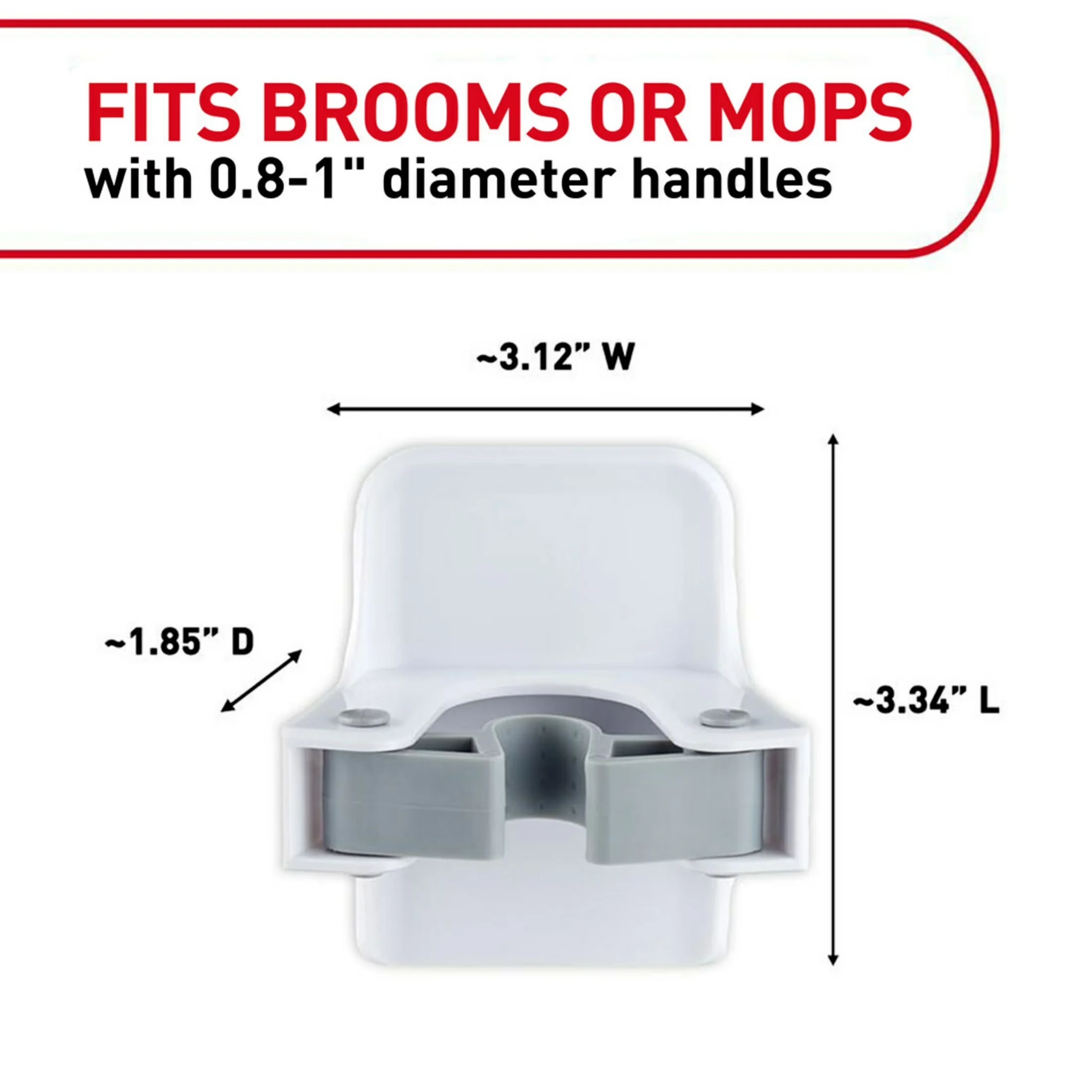 Sleek Damage-Free Hanging with Damage Free Organizing, White - White Plastic Model 97B9E1