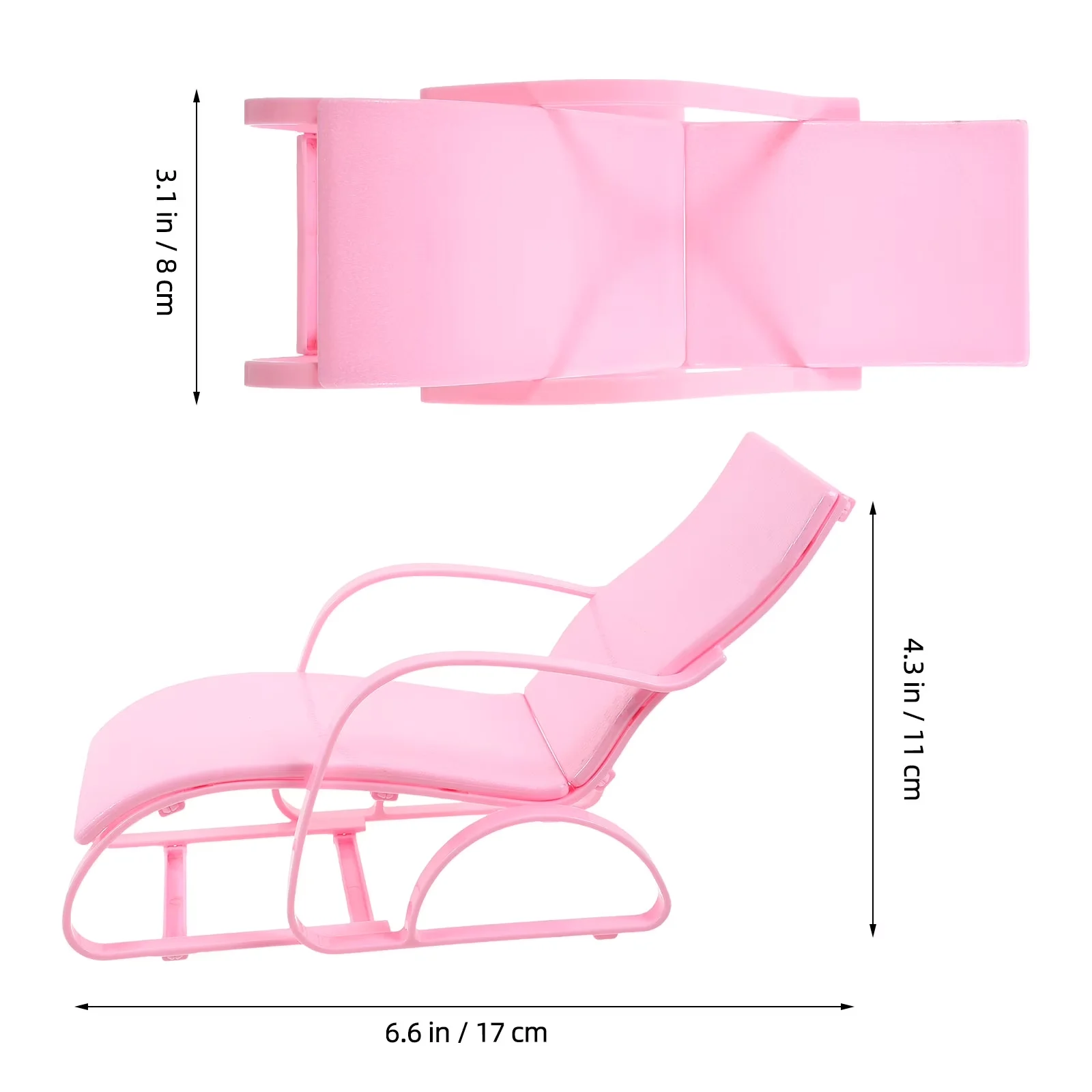 Classic Patio Chair with Storage, and Stable, Simple Design - Pink for Indoor, Outdoor Model 241F0F