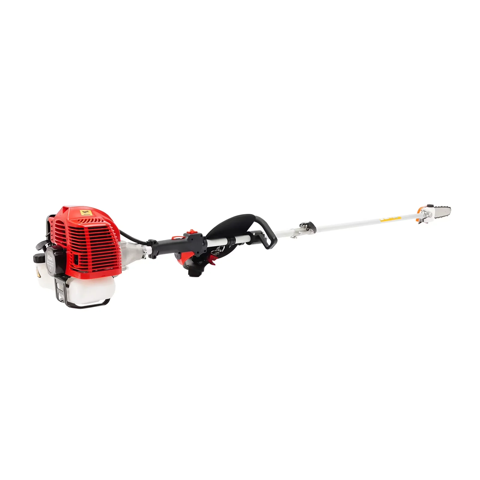 Compact Pole Saw with Telescoping, 42.7CC 2-Cycle Cordless Extension, Reachable Powerful Gas Chainsaw - Red Model DA9C46