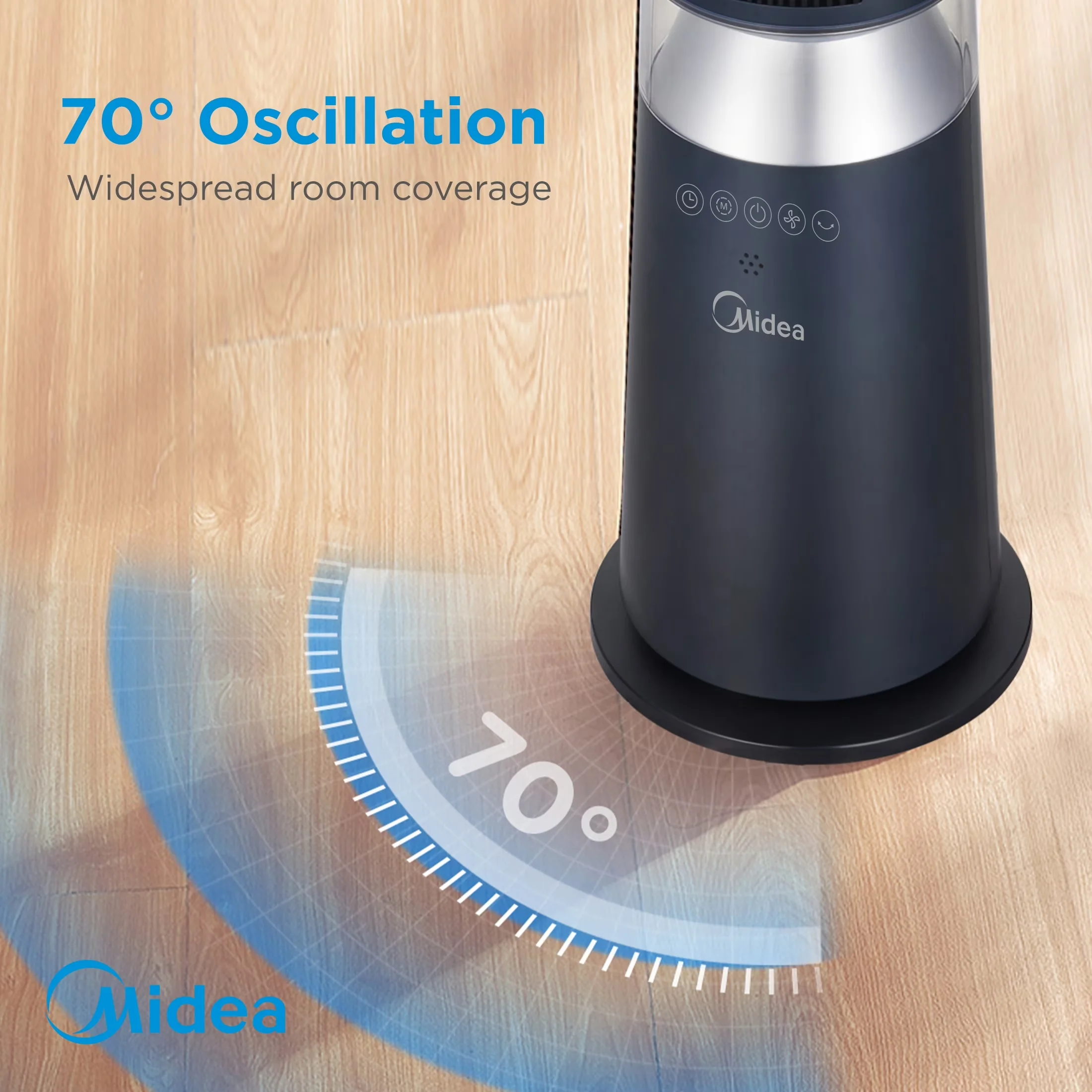Fans In Cooling Durable with Remote Controlled, Oscillating - Hips Blue Model ED07E3