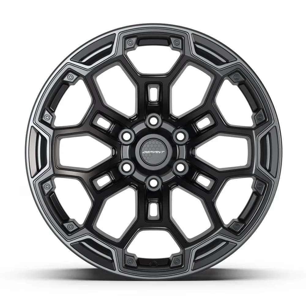 Efficient Wheels And Rim with Dark Satin Charcoal 2-Tone (1) - Aluminum Black Model 1284D8