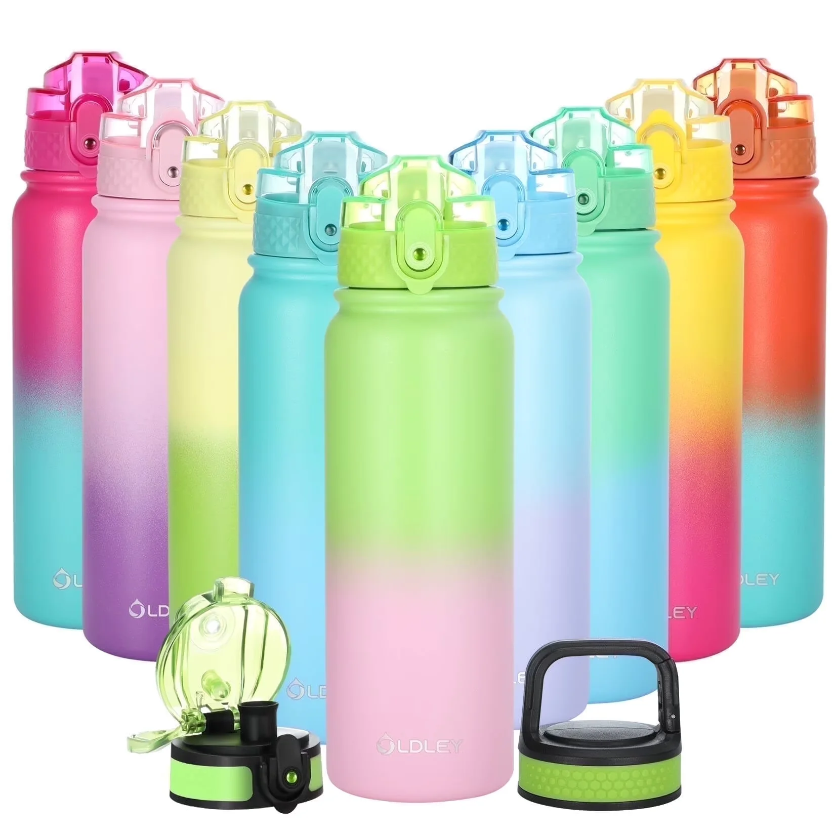 Classic Water Filtration with 20 oz Insulated Stainless Steel Bottle, Interchangeable Straw - Pink Stainless Steel 304 Model C6D86E