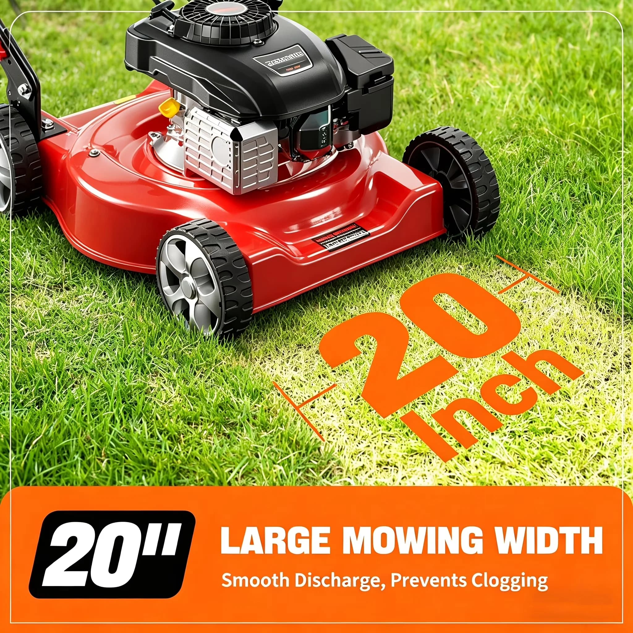 Push Mower Modern with Adjustable Cutting Height, Lightweight Steel Deck - Black Model 56D533