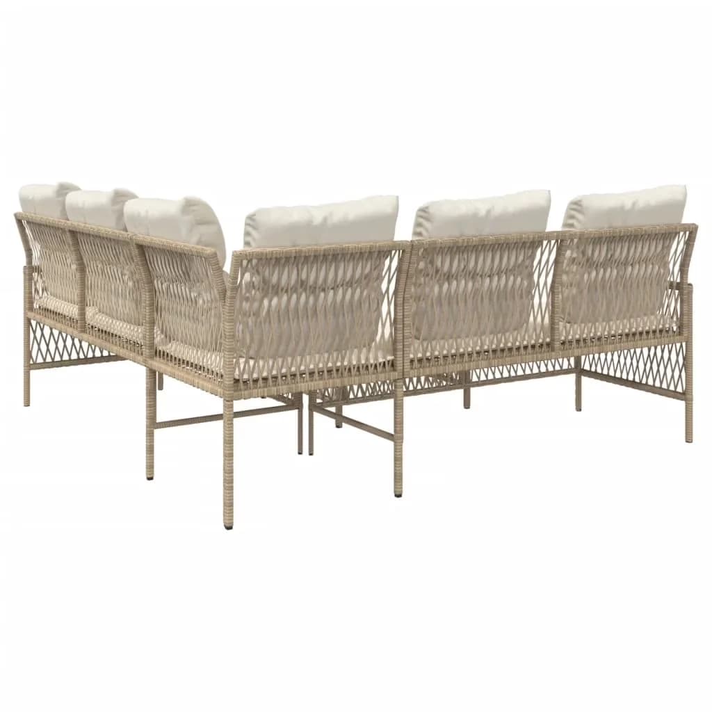 Reliable Outdoor Sofas Sectional with Waterproof, Weather-Resistant - Black, Off-White Pe Rattan, Powder-Coated Steel Model 40BC8A