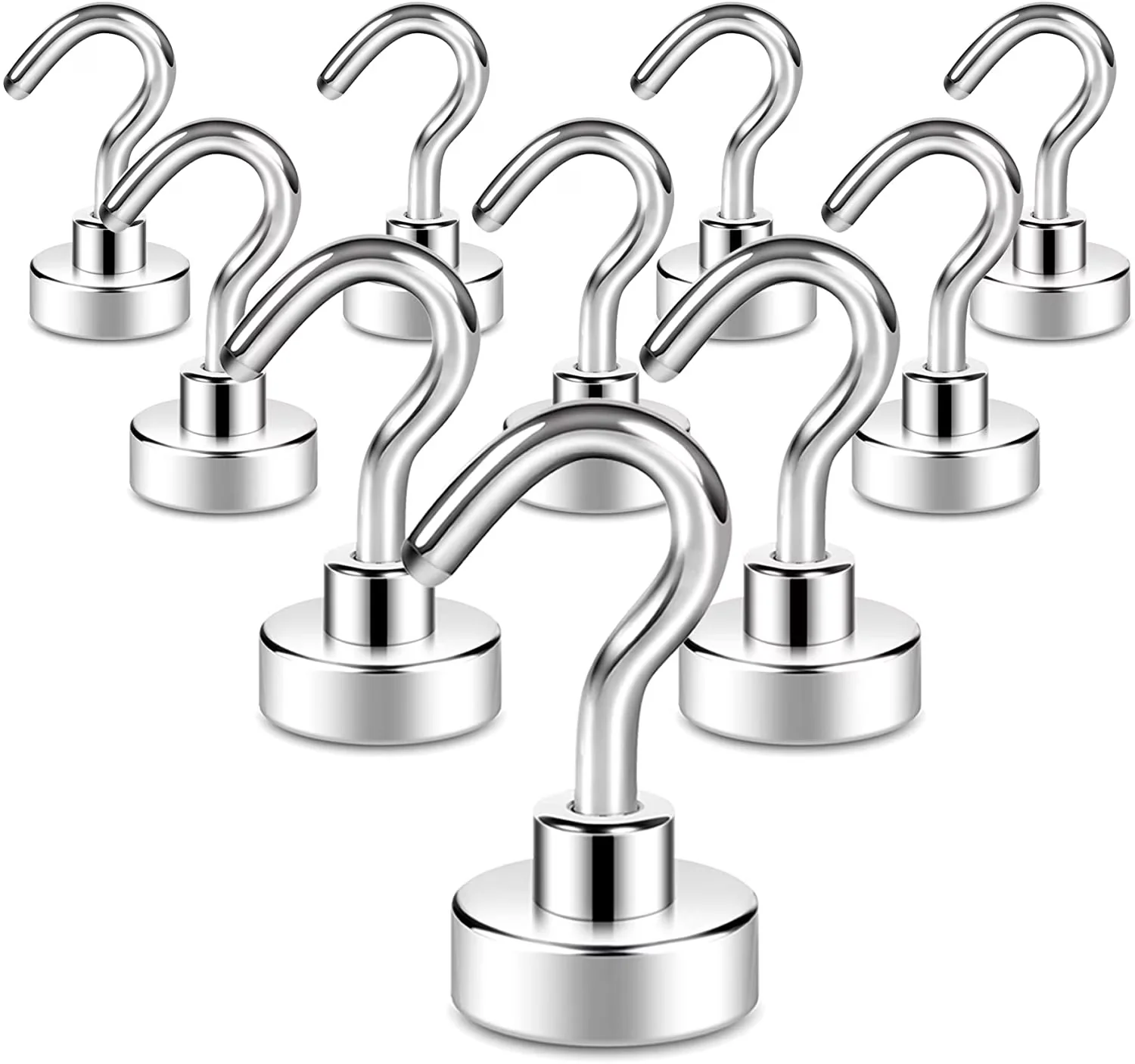 Professional Bathroom Renovation with Rust Resistant, Magnetic Hooks, Hook - White Nd-Fe-B Materials Model 4AA67A