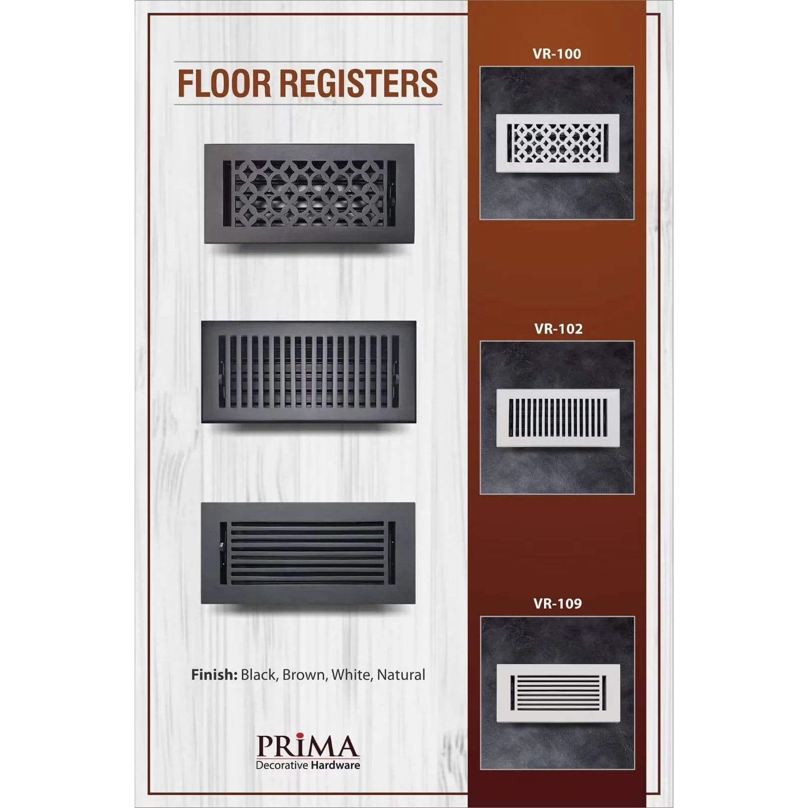 Efficient Grey Vinyl Flooring Vinyl Plank Flooring with Adjustable, Black, Floor Register A/C - Sand Cast Aluminum Black Model 5C3B20