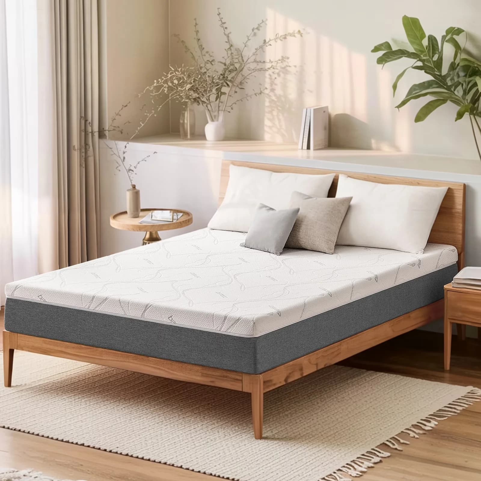Mattresses Accessory Durable with Mattress-In-A-Box, Medium Firm - Bamboo White Model CC246D