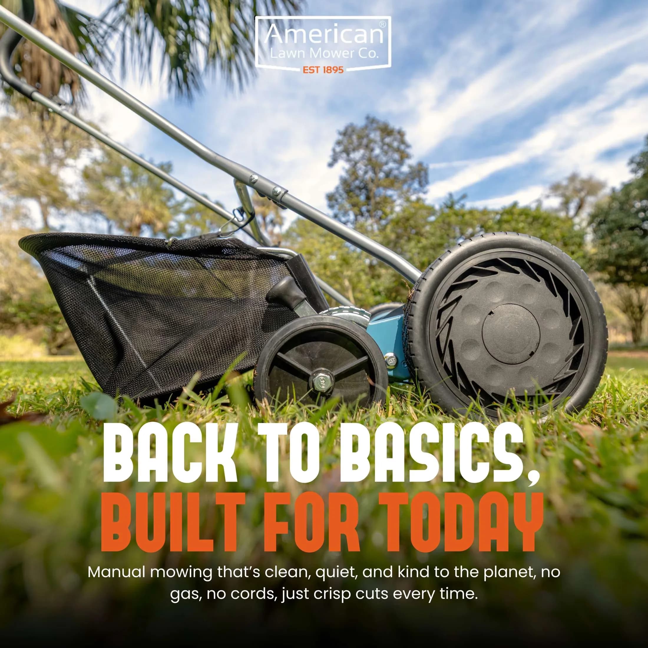 Innovative Push Mower with Adjustable, Comfort Grip, Mechanical - Blue Model FBAFC4