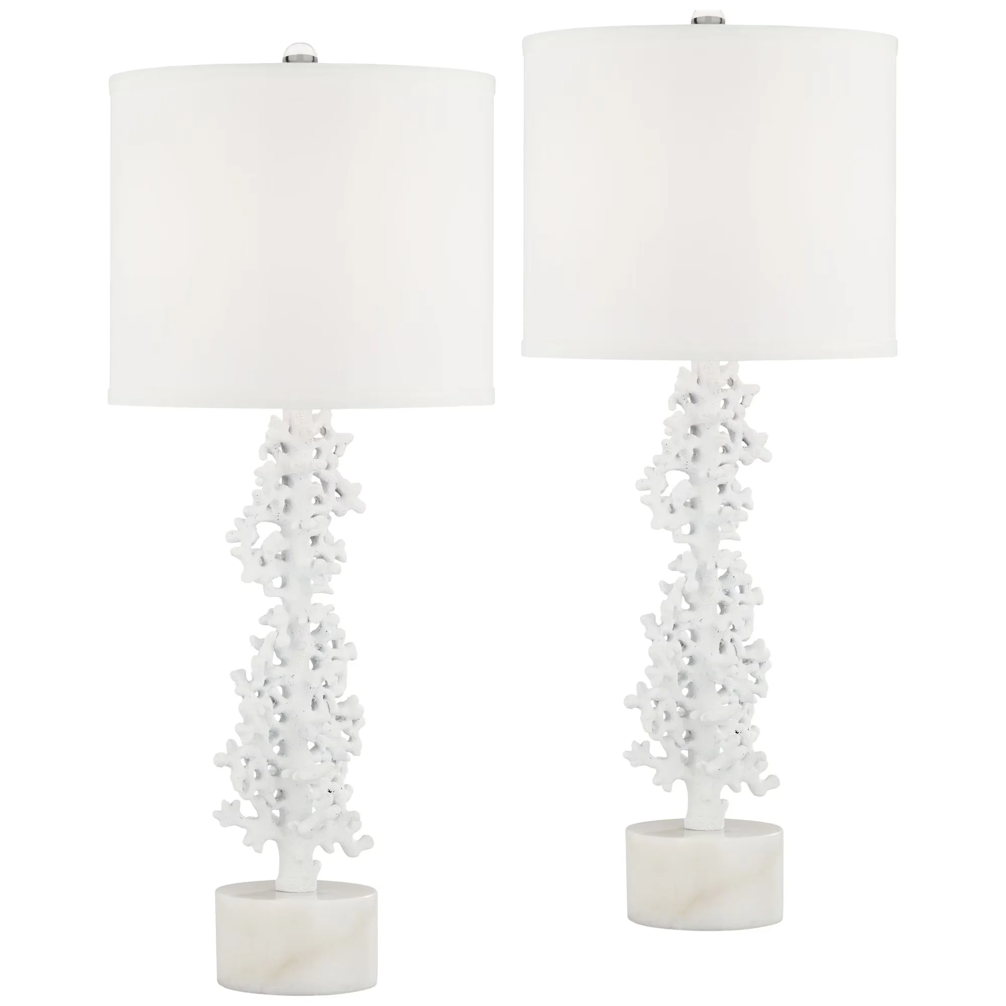 Reliable Lamp Set with Incandescent, Transitional - White Cast Resin 1/2 Model 686DCE