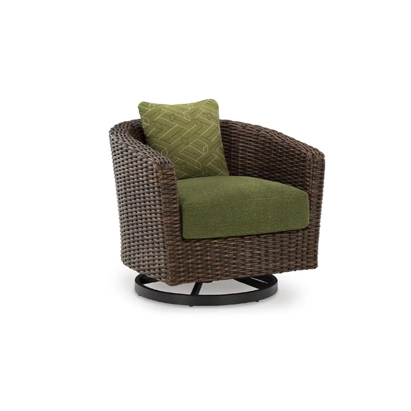 Innovative Patio Chair with Rust Resistant, Uv Resistant, Weather-Resistant - Green Polyester Model 872E5B