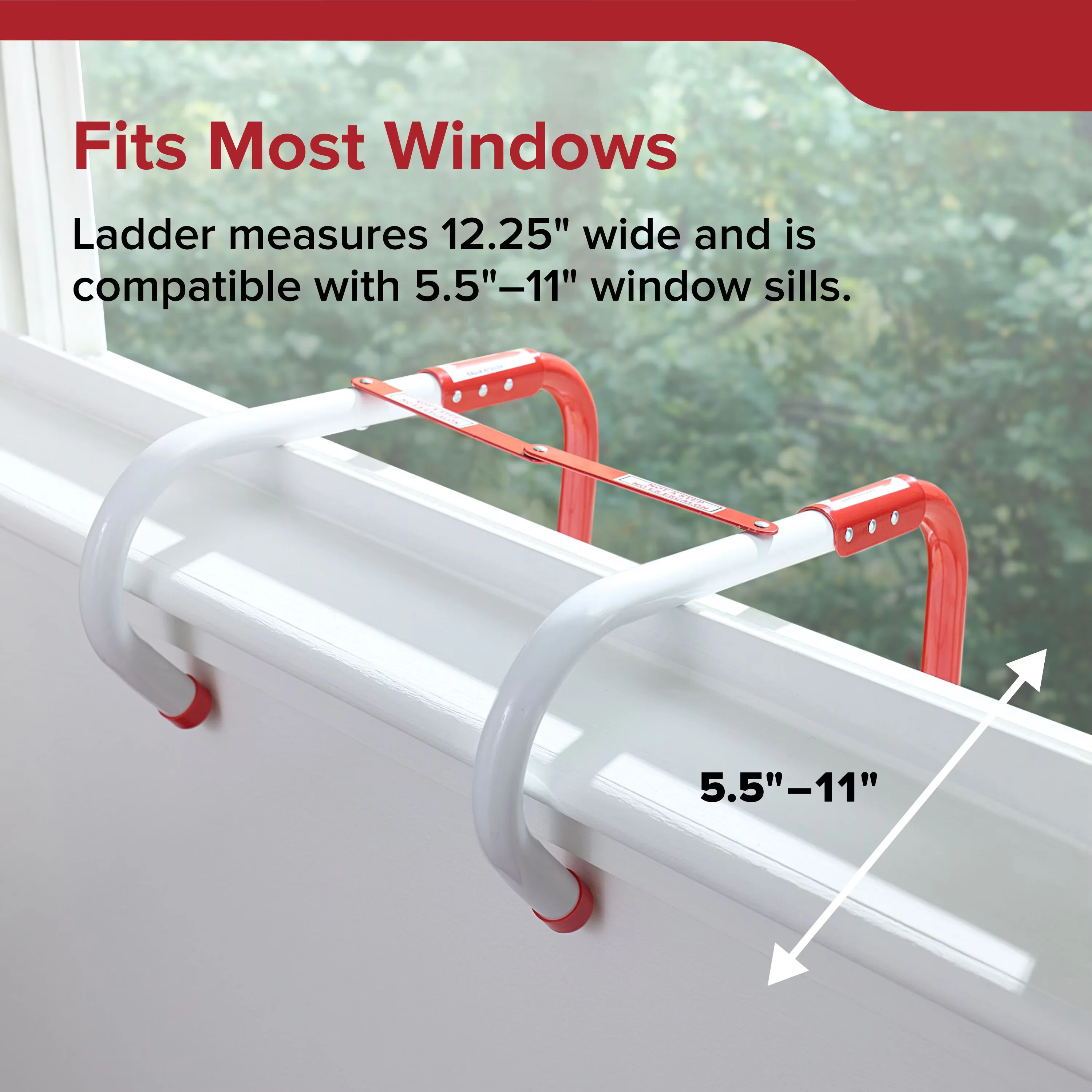 Ladders And Step Stool Efficient with 2-Story Fire Escape Ladder, Steel Anti-Slip Rungs - Steel 13' Height - Ladder Model D4D977