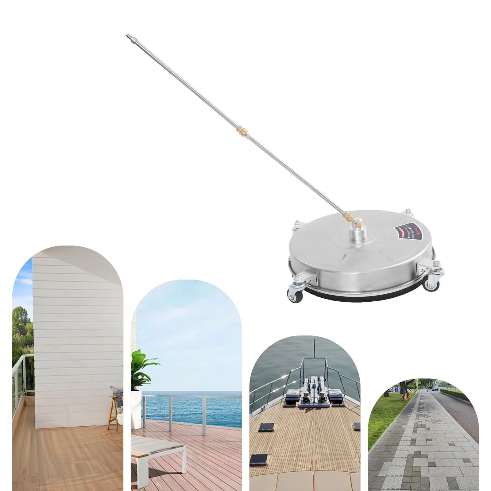 Pressure Washer Versatile with 4 Wheels, 1/4" Quick Connector, 2 Extension Wands & 2 Spray Nozzles - Model FCFE24