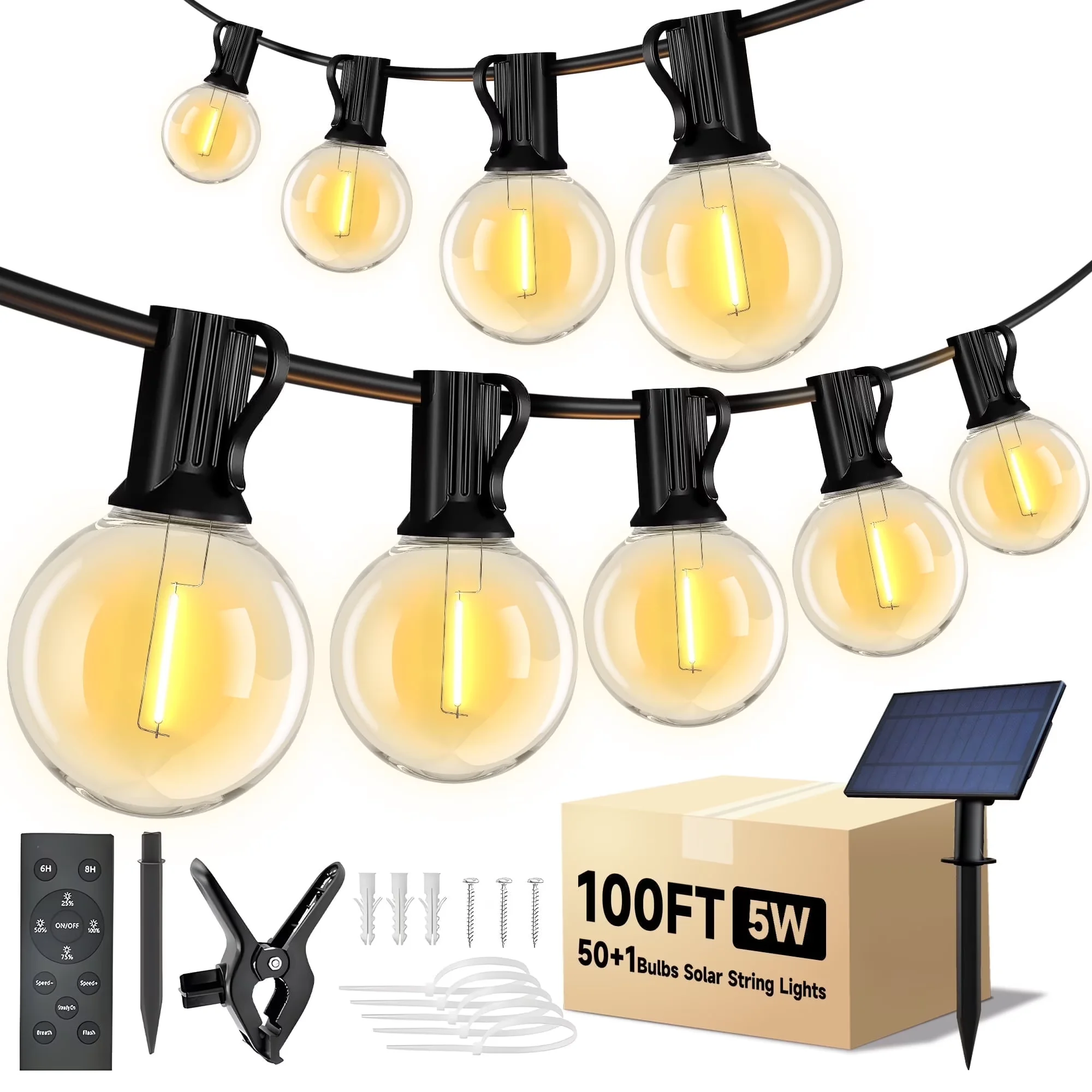 Durable Novelty Light with LED, Solar, Solar String Lights Patio - Black for Garden Model C27373