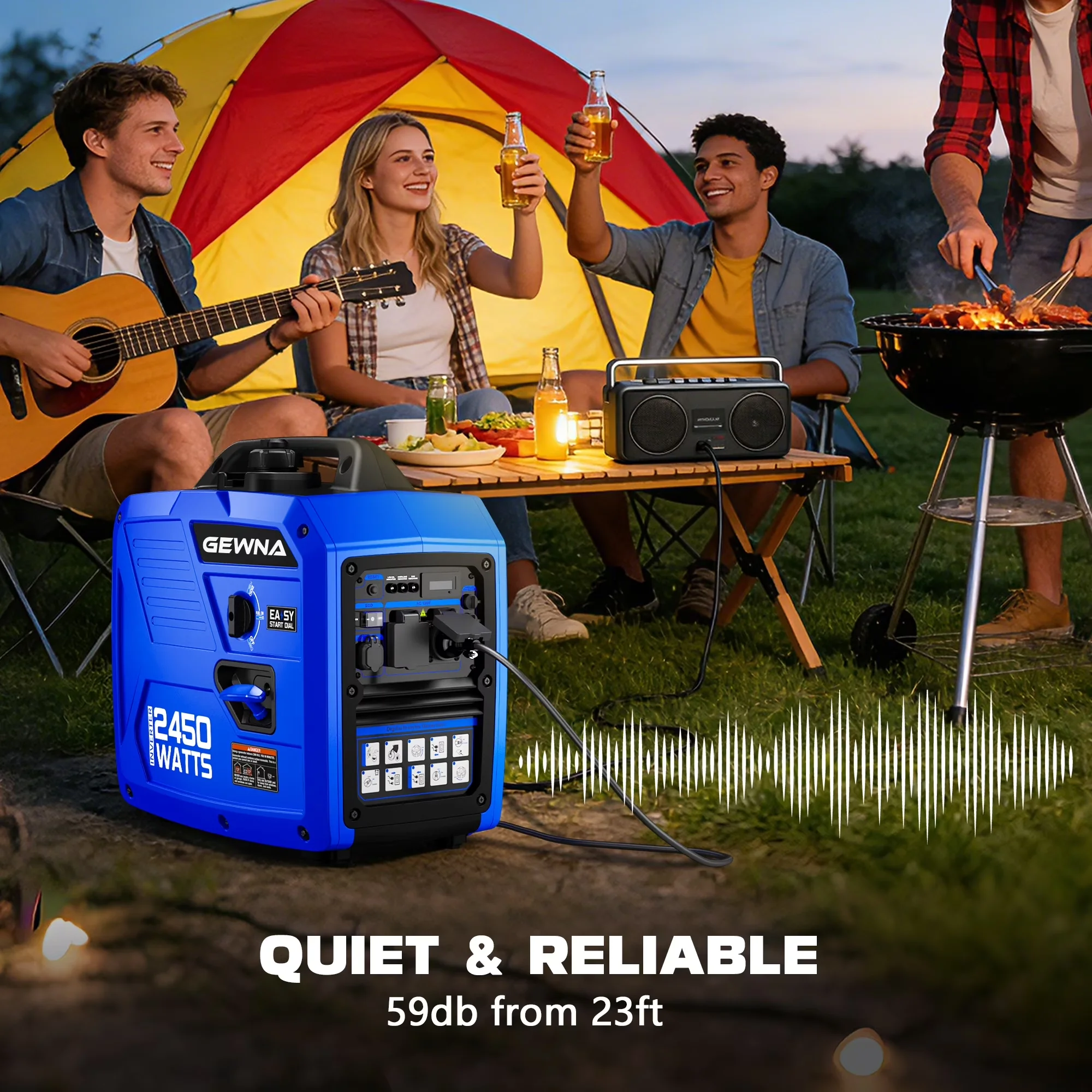Essential Generator with 2450W, 120V, Usb Port - 2450 - Low Maintenance Model 89765D