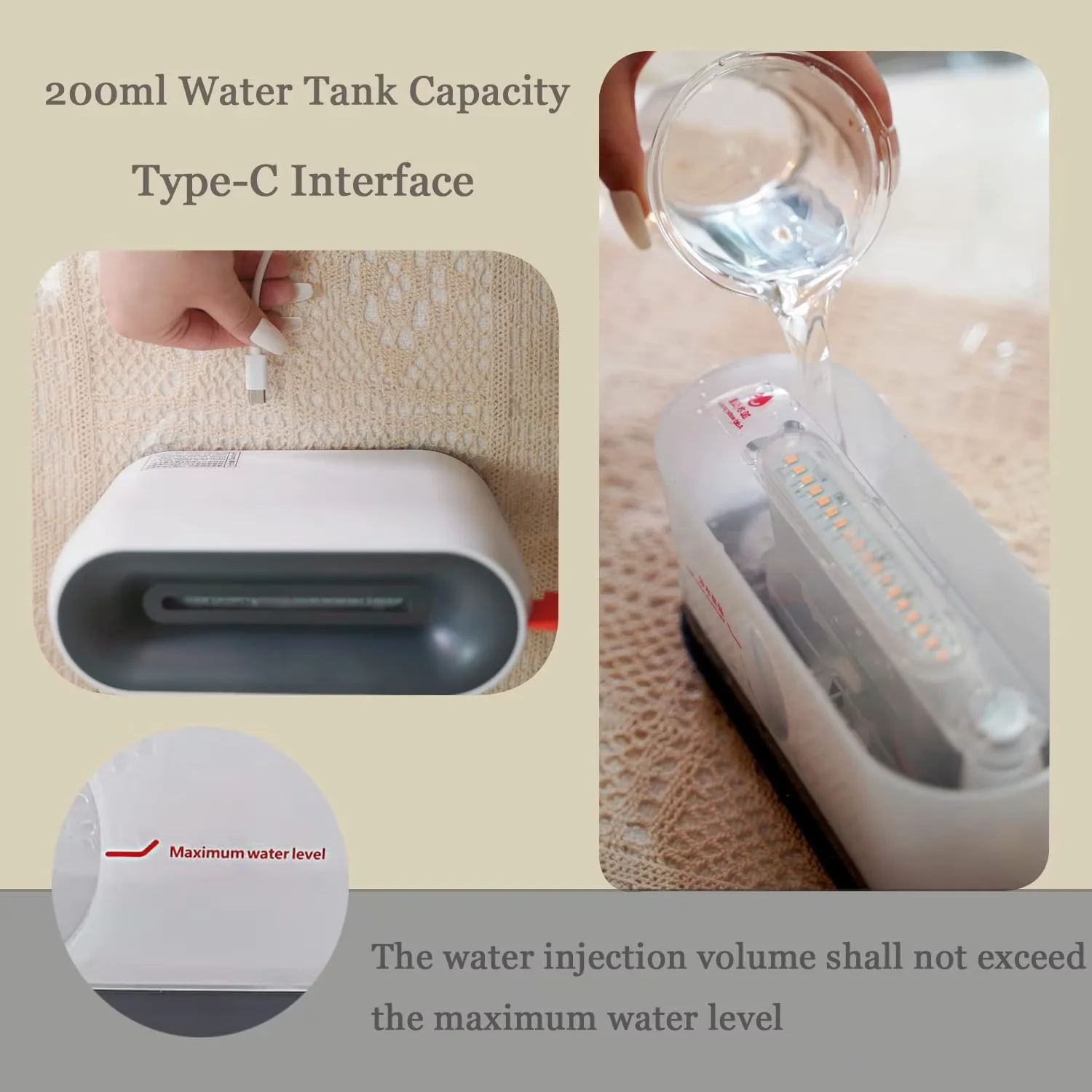 Compact Humidifier with Automatic Shut-Off, Remote Controlled, Type: Flame diffuser and humidifier - White for Home Office, Auto Model EBC0B5