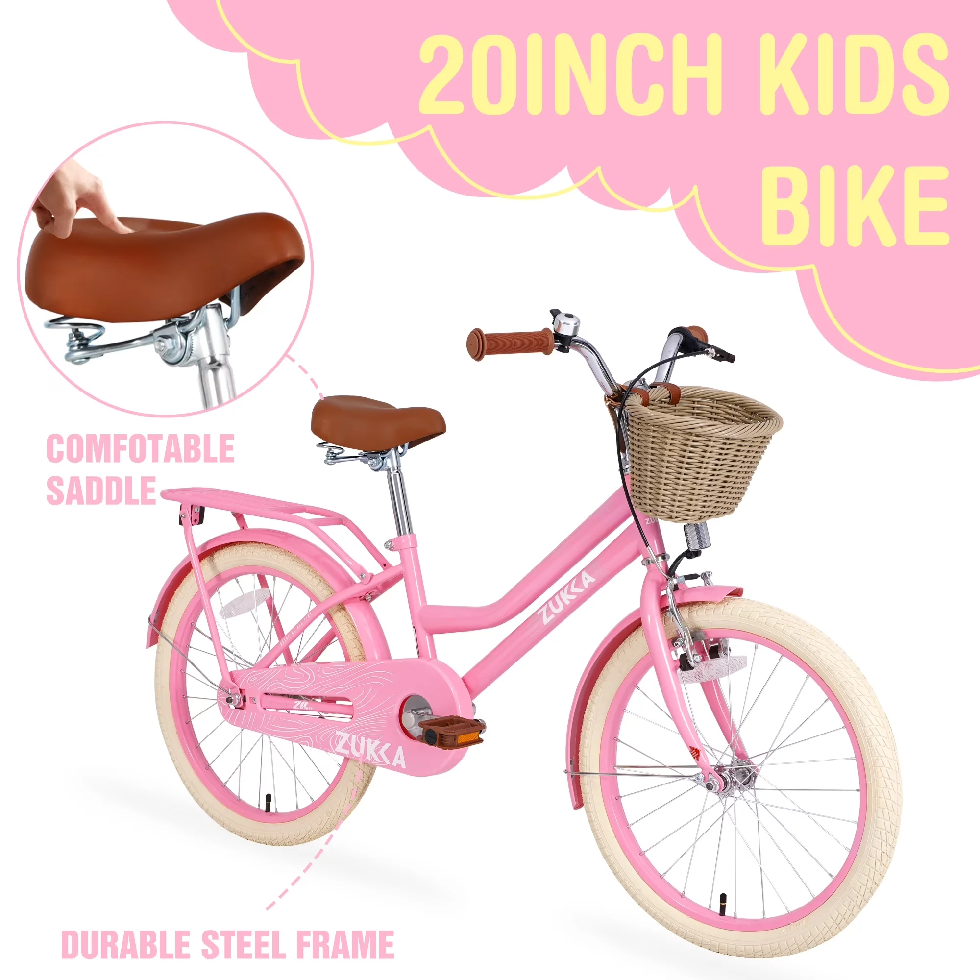 Cruiser Bike Efficient with Adjustable Seat, Adjustable Seat Height, Adjustable Height - Pink Model DE0FDC