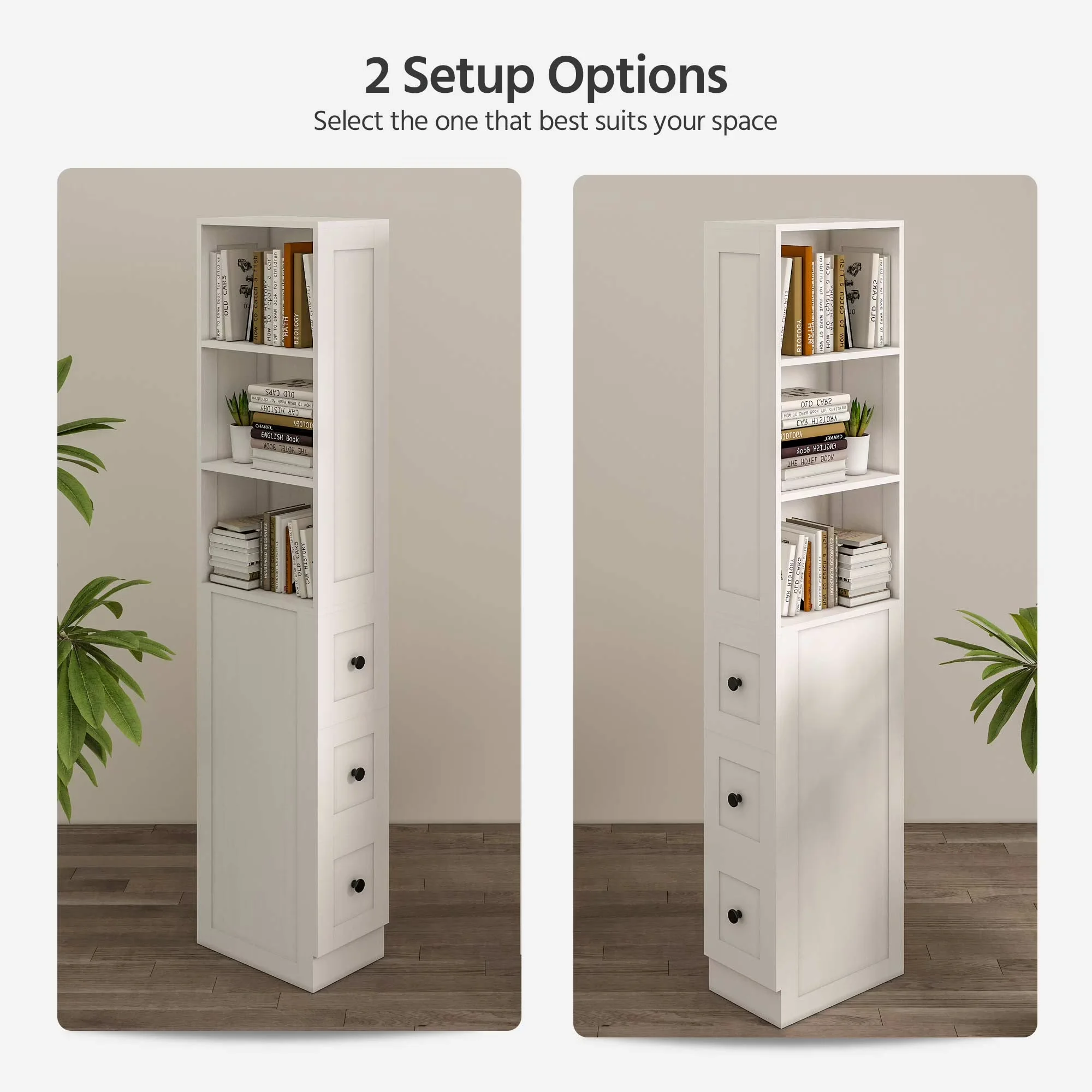 Premium Kitchen Renovation with Modern, Adjustable Shelves, 2 Adjustable Shelves & 3-level Drawers - Medium Density Fiberboard White... Model 641F28