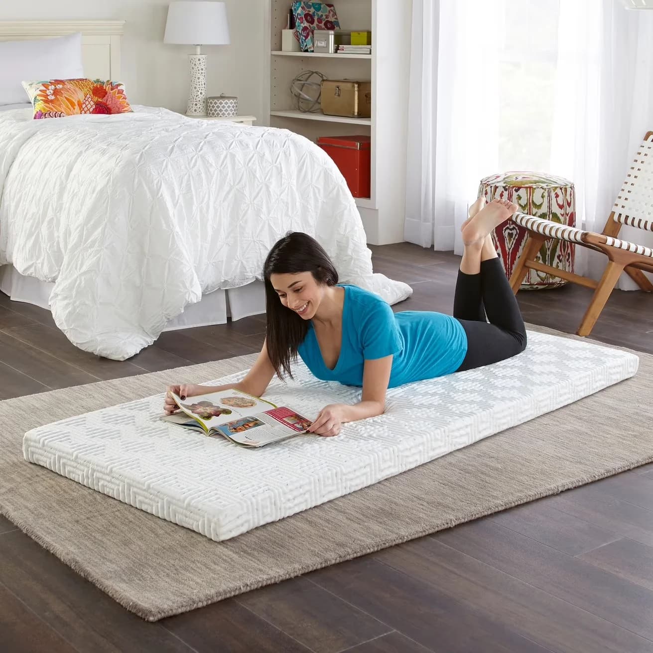 Durable Mattresses Accessory with 3" Memory Foam Mattress, Roll-up Guest Bed - Memory Foam, Nylon White Model A73AA2
