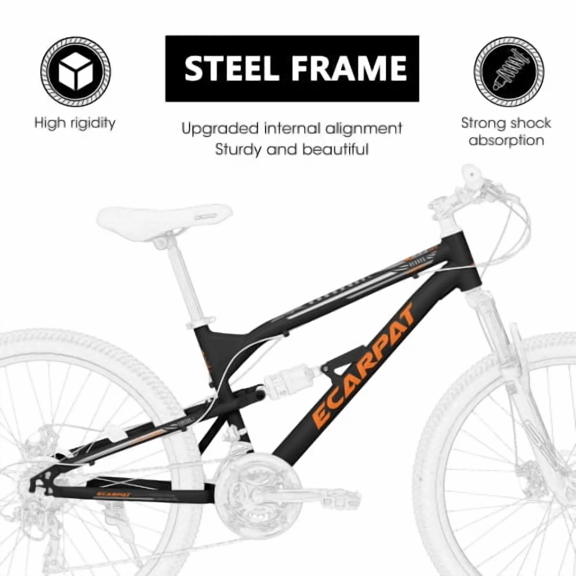 Efficient Mountain Bike with Adjustable Height, 26" - Blue 21 - Contemporary Style Model 666C4B