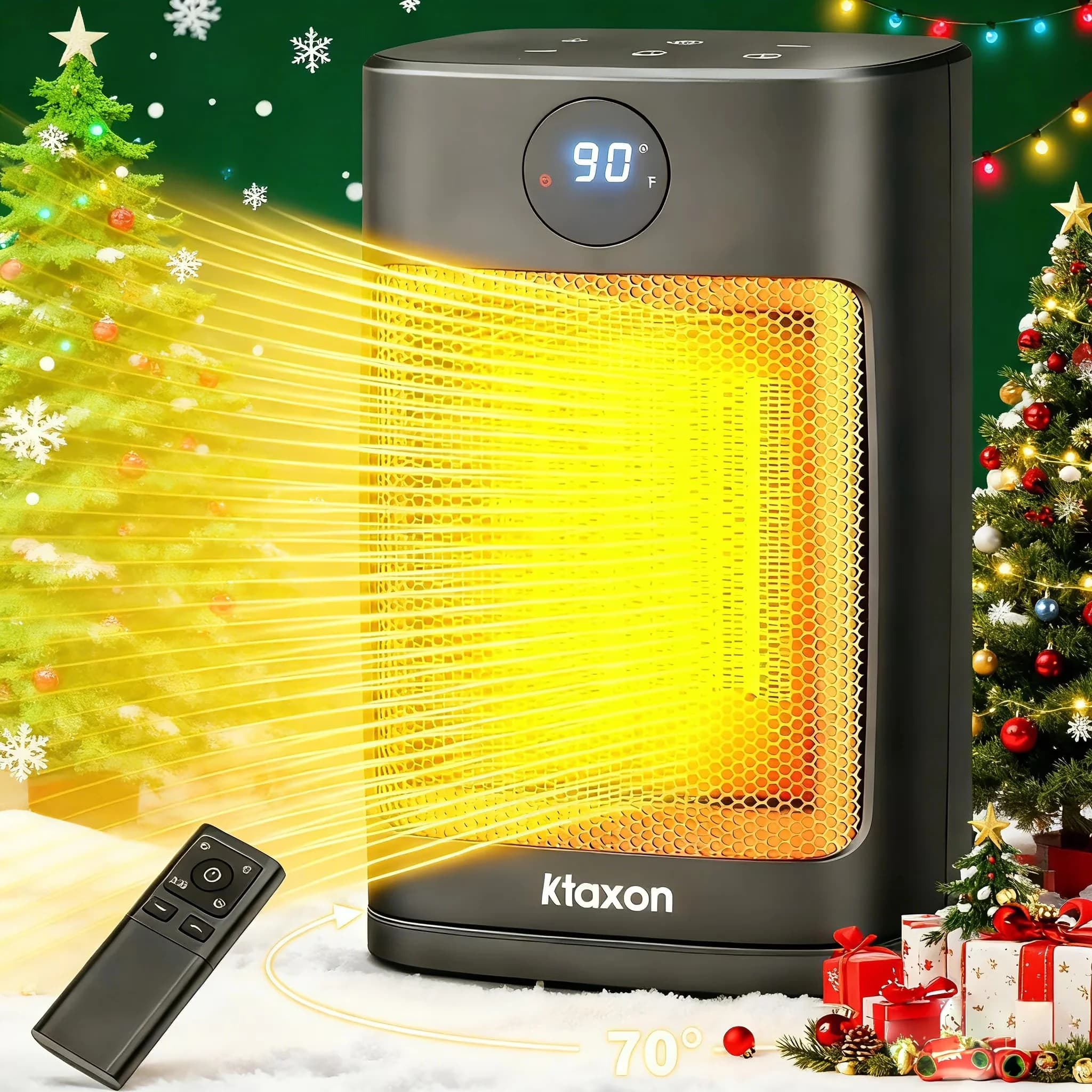 Portable And Electric Space Heater Quality with 1500W, Heaters - Black Model D31925