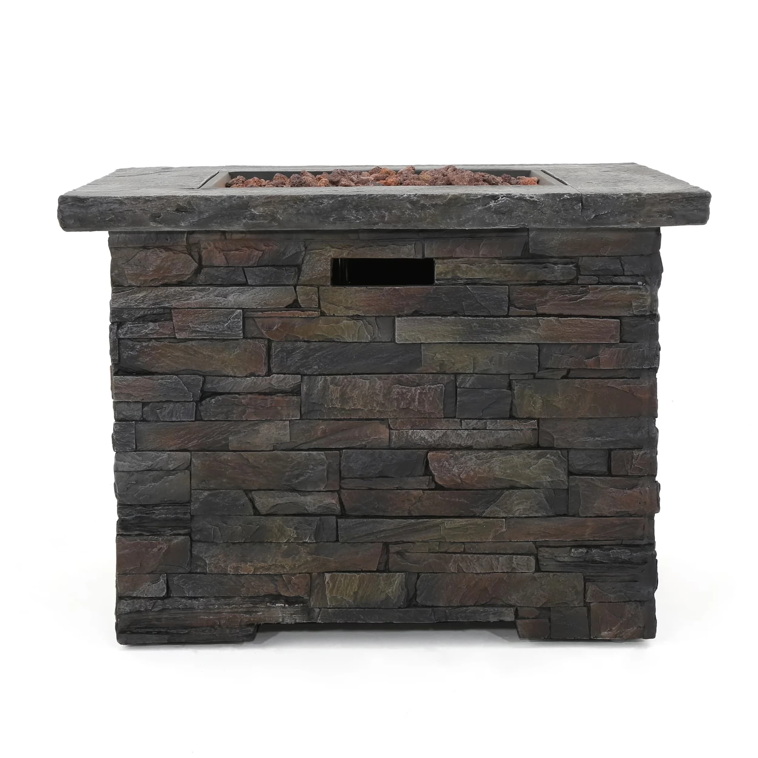 Essential Outdoor Heating with Portable, Includes: One (1) Fire Pit, Material: Light Weight Concrete - Natural Stone Stone Model FA8DC6