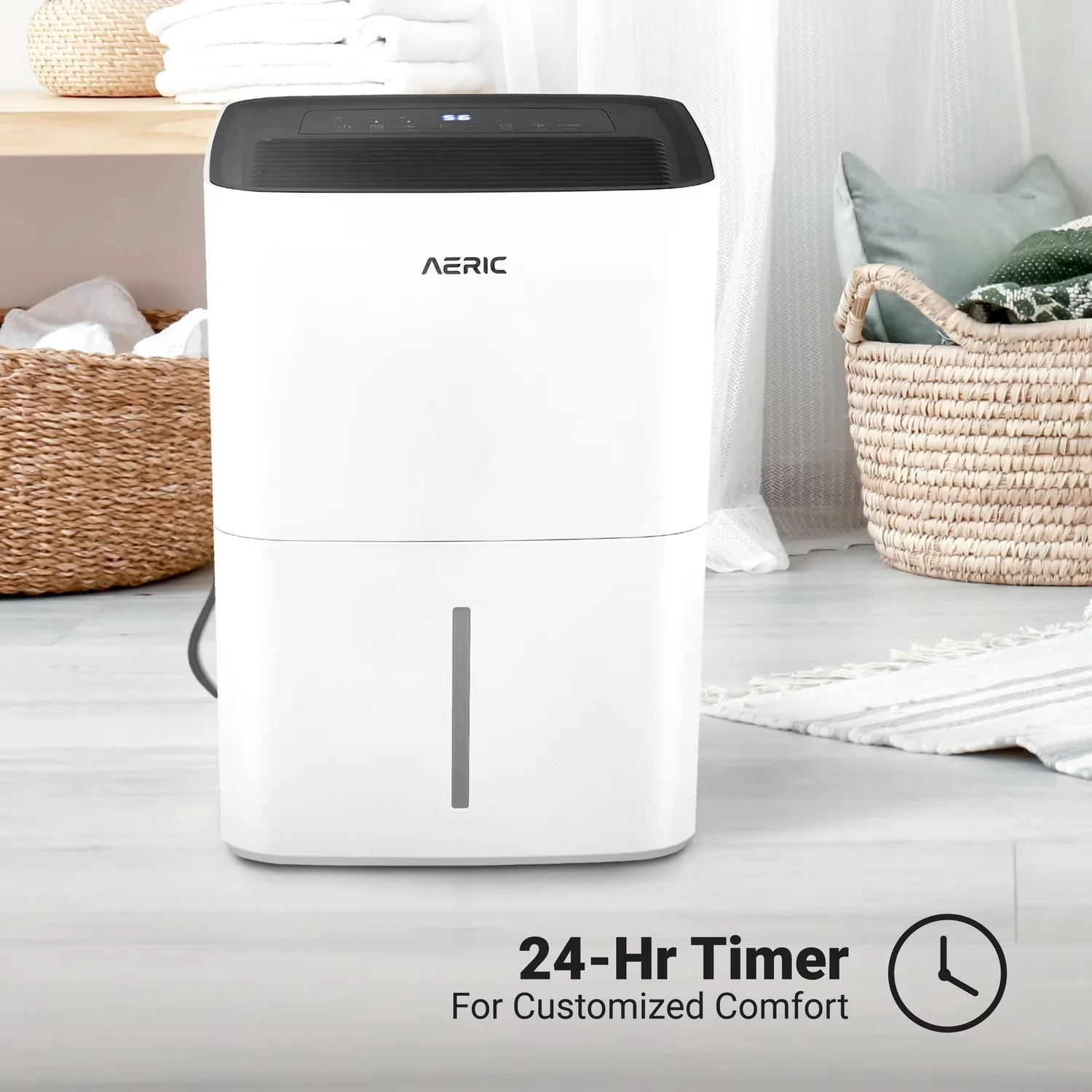 Reliable Dehumidifier with Automatic Shut-Off, Bucket Full Indicator - White Model 60F706