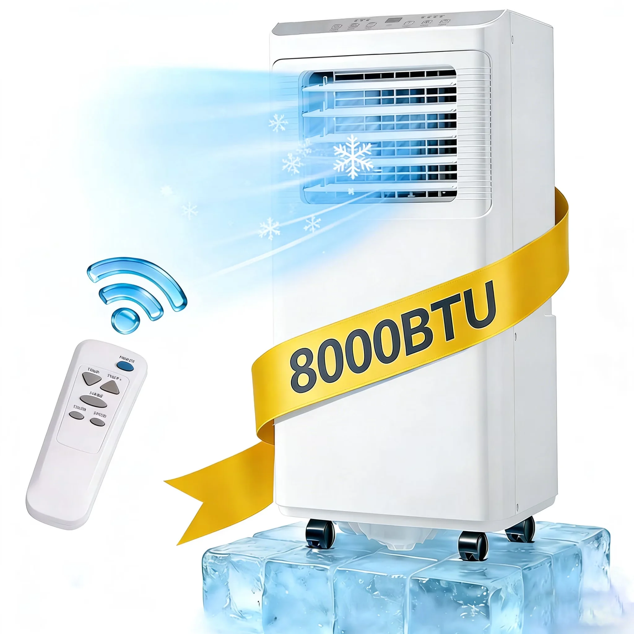 Air Conditioner Innovative with 8000 BTU, Timer, Variable Speed - Portable Model 8CB6AD