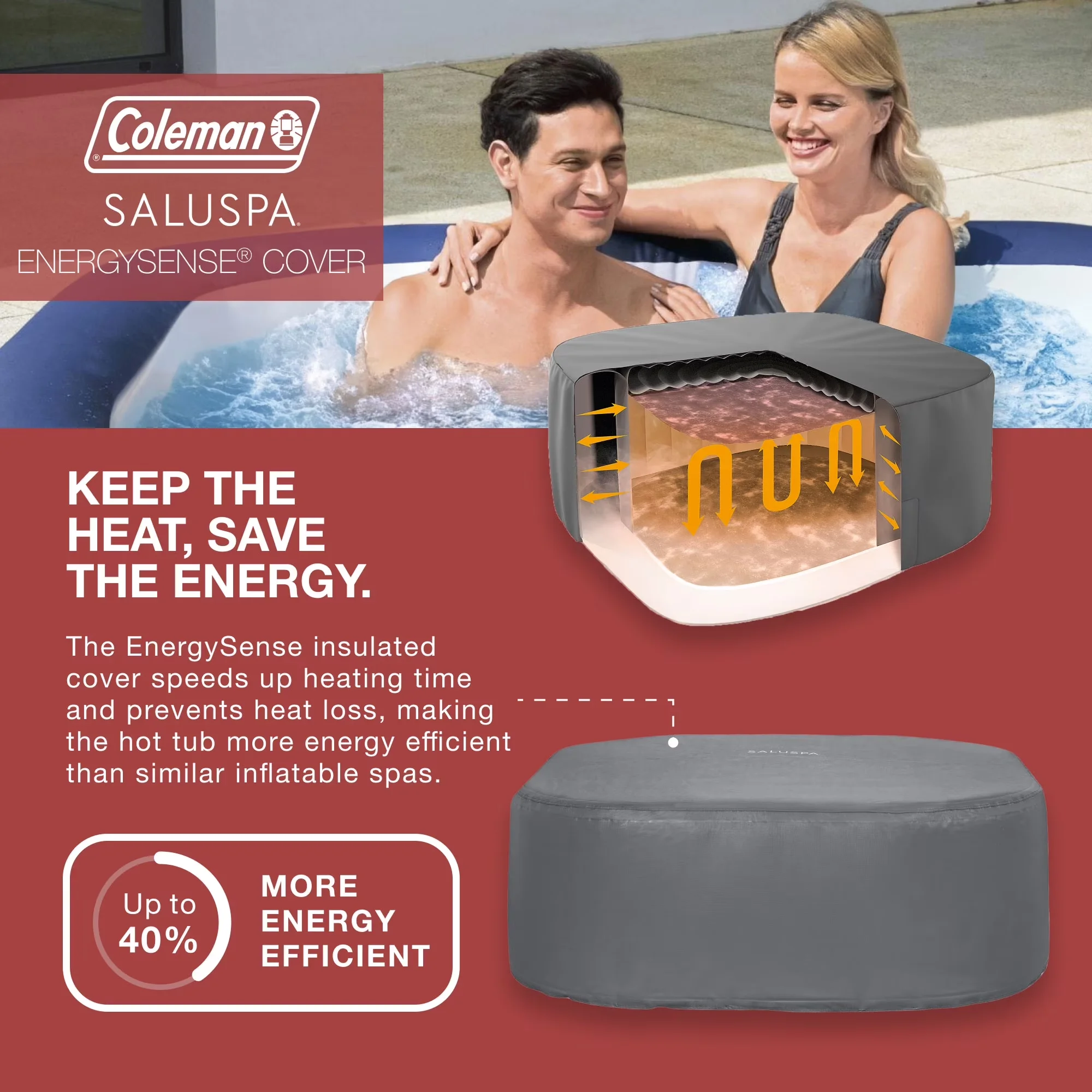 Durable Hot Tub with Inflatable, 2 Pack - Blue P09144 - Commercial Quality Model B0C6E3
