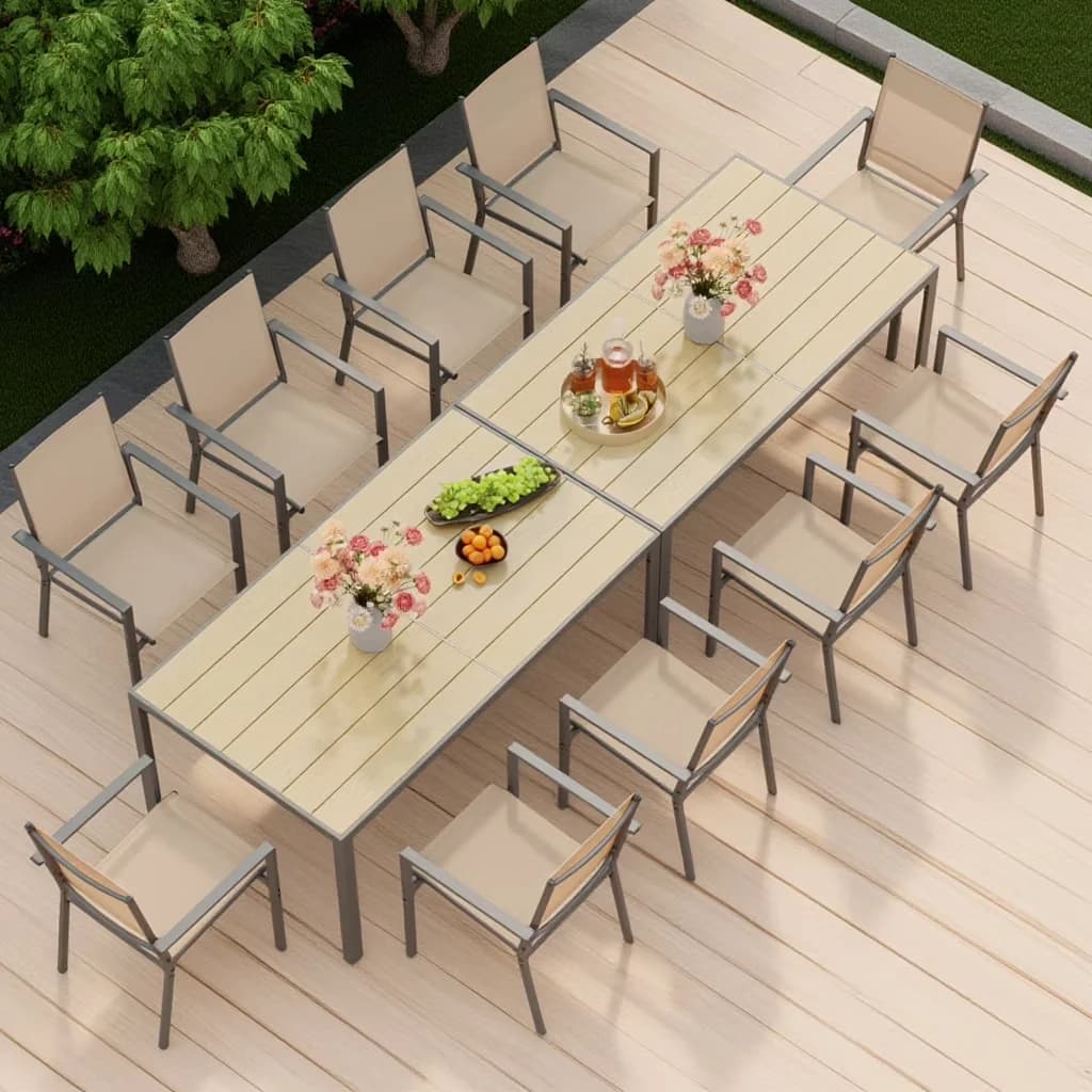 Patio Conversation Set Essential with Storage, Foldable, Perfect - Brown-6 Wood Model F99CF0