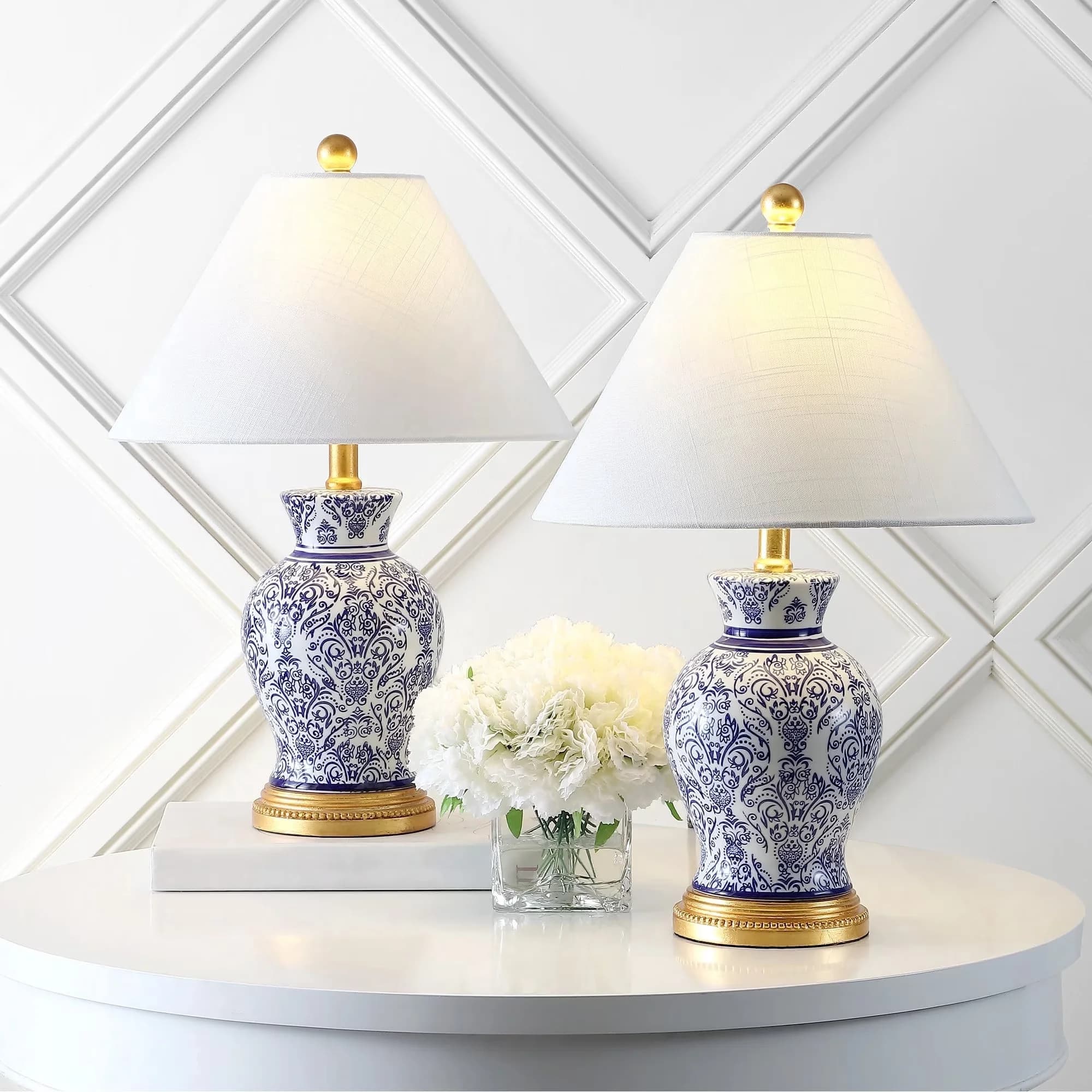 Classic Lamp with LED, Standard Lamps, Energy Efficient - Ceramic/Iron Blue Model 0F3C12