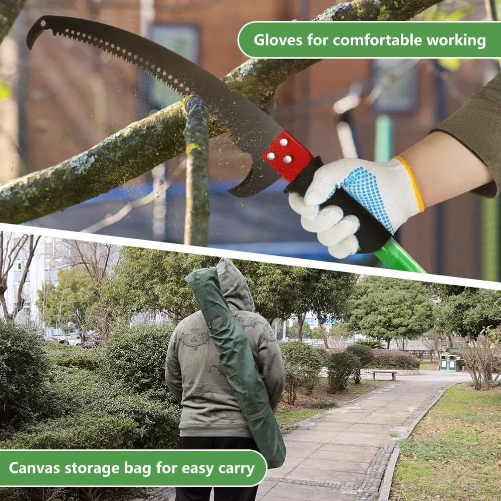 Pole Saw Versatile with Battery, Telescoping, 26Ft Extendable - Green - Quality Construction Model BEDF0C