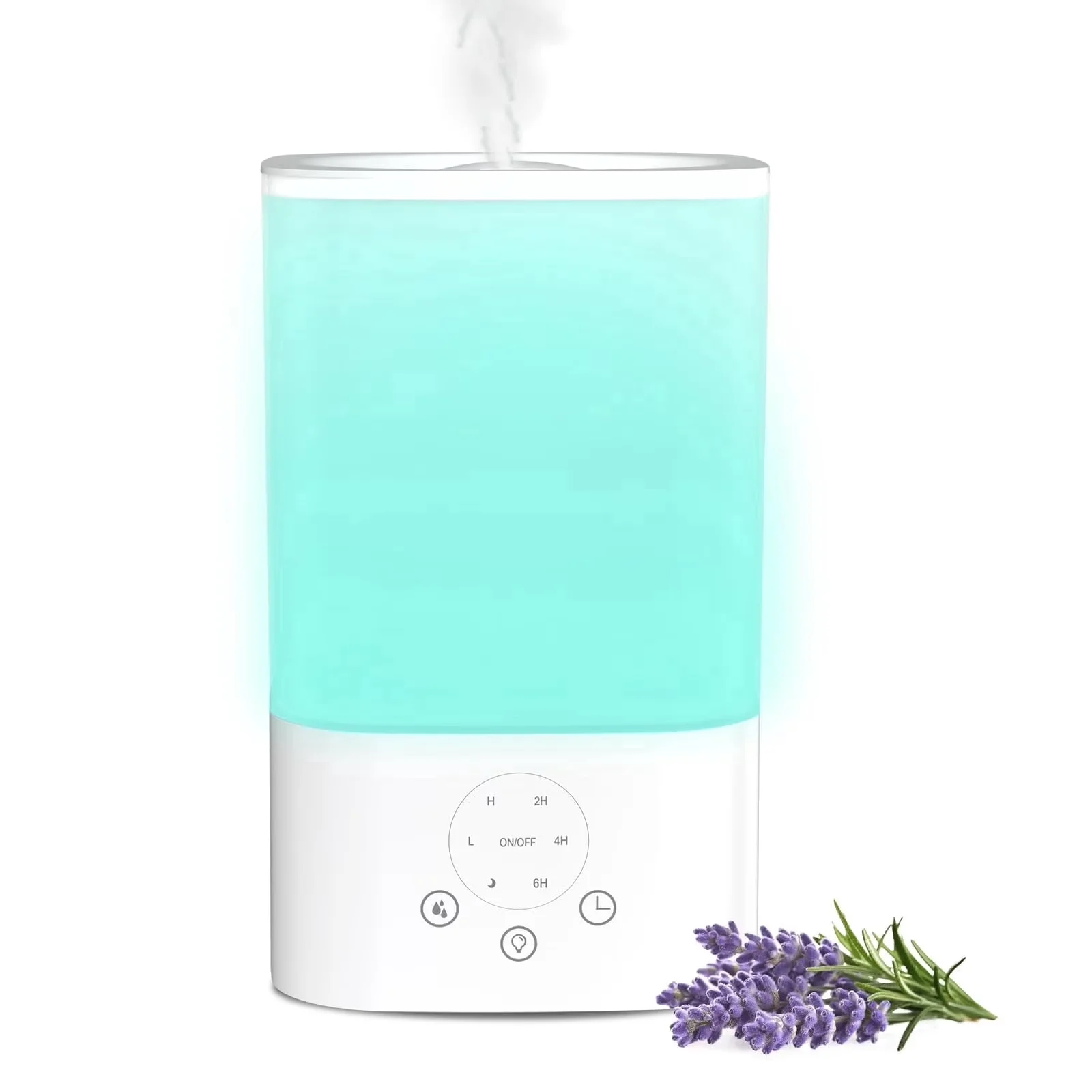 Humidifier Efficient with LED, Timer, Variable Speed - White 40H for Daily Use Model C3C2C6